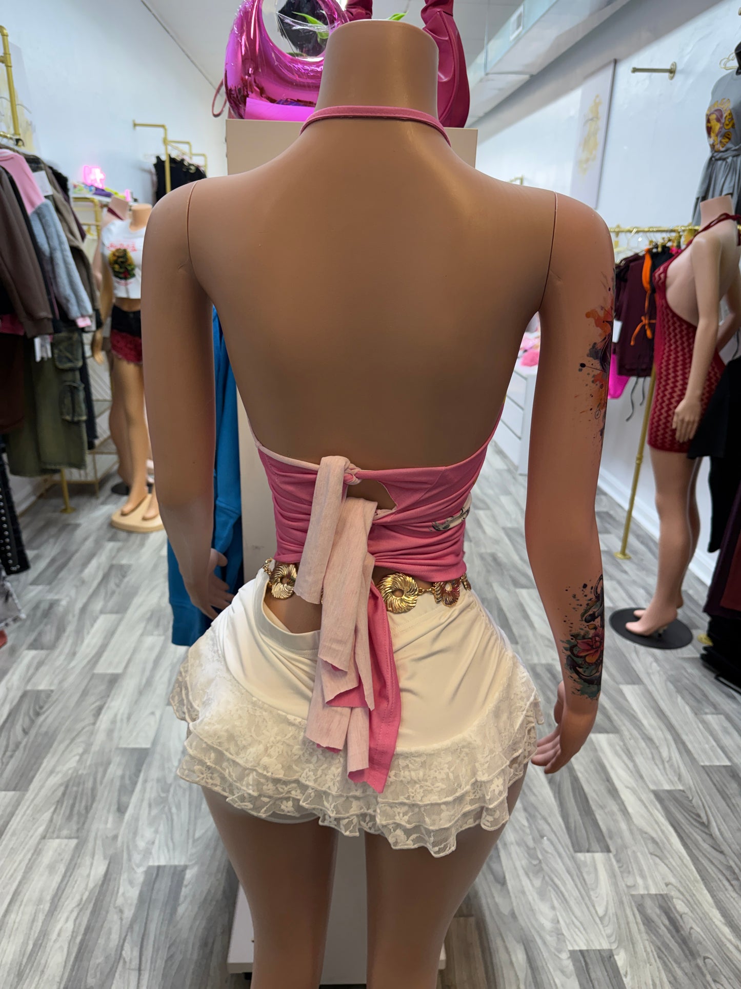 Cowgirl Barbie Graphic Halter Top ππβ¨