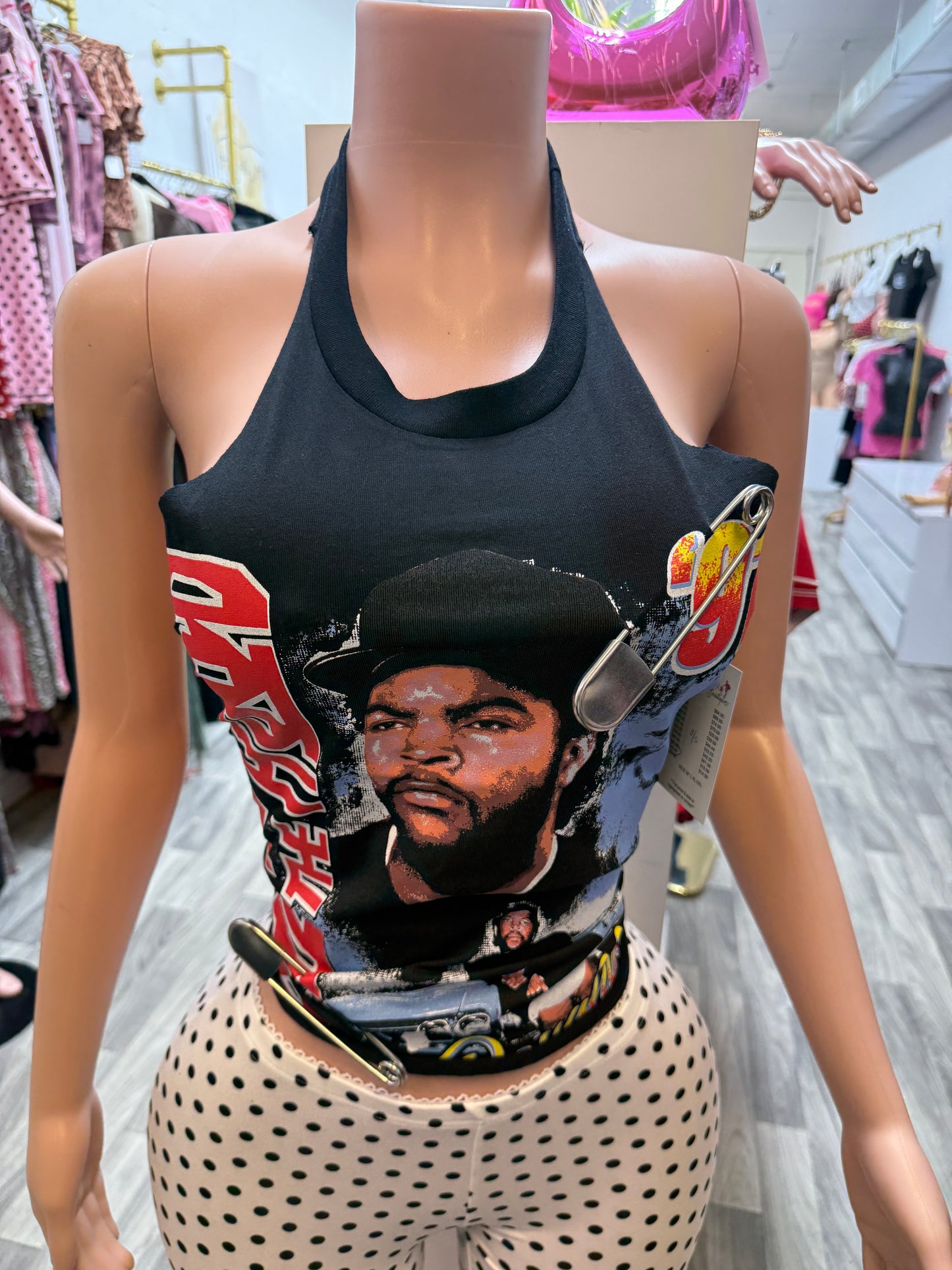 90’s Ice Cube Safety Pin Halter Top