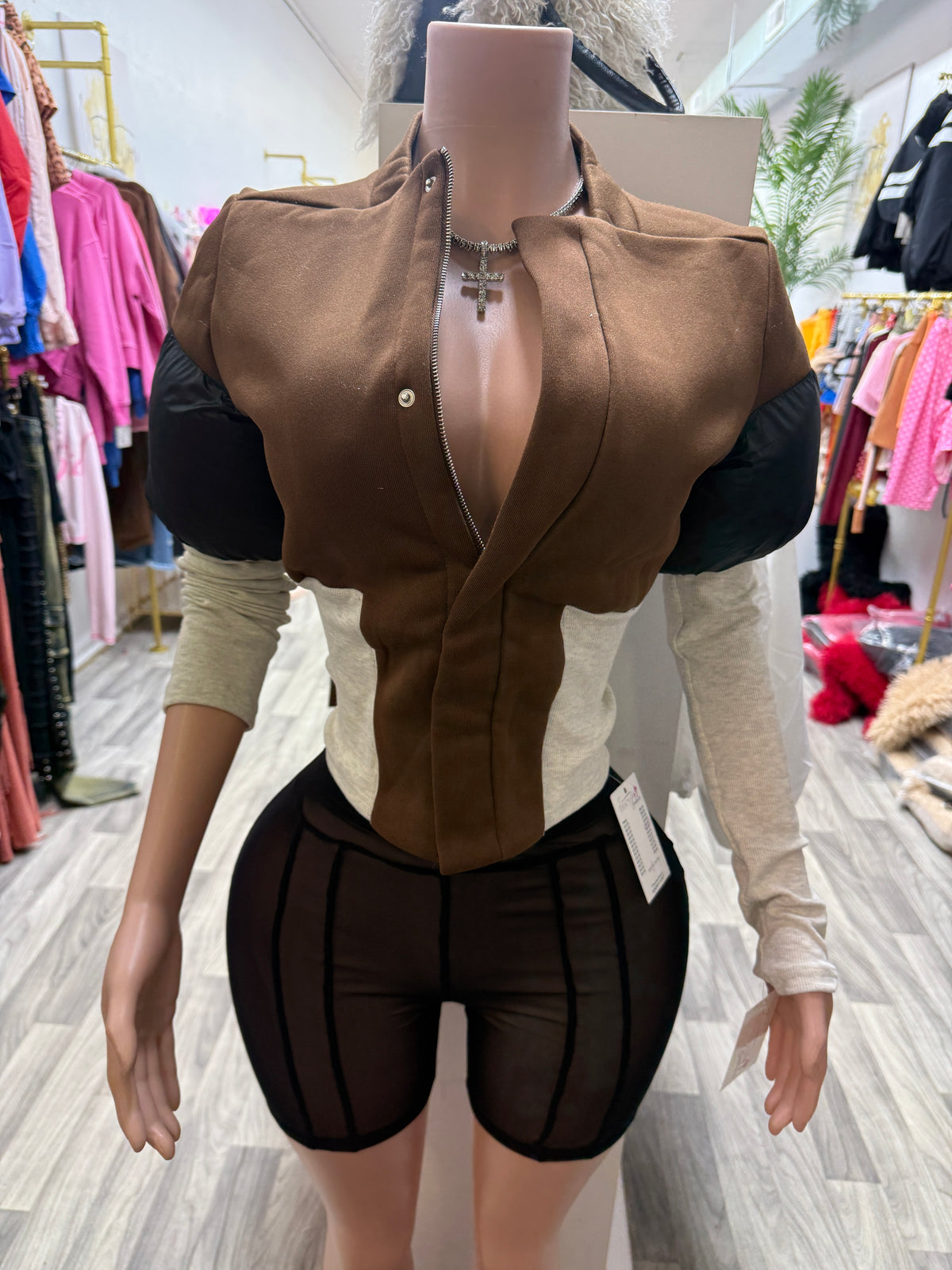 Unique Puffer Sweater Jacket