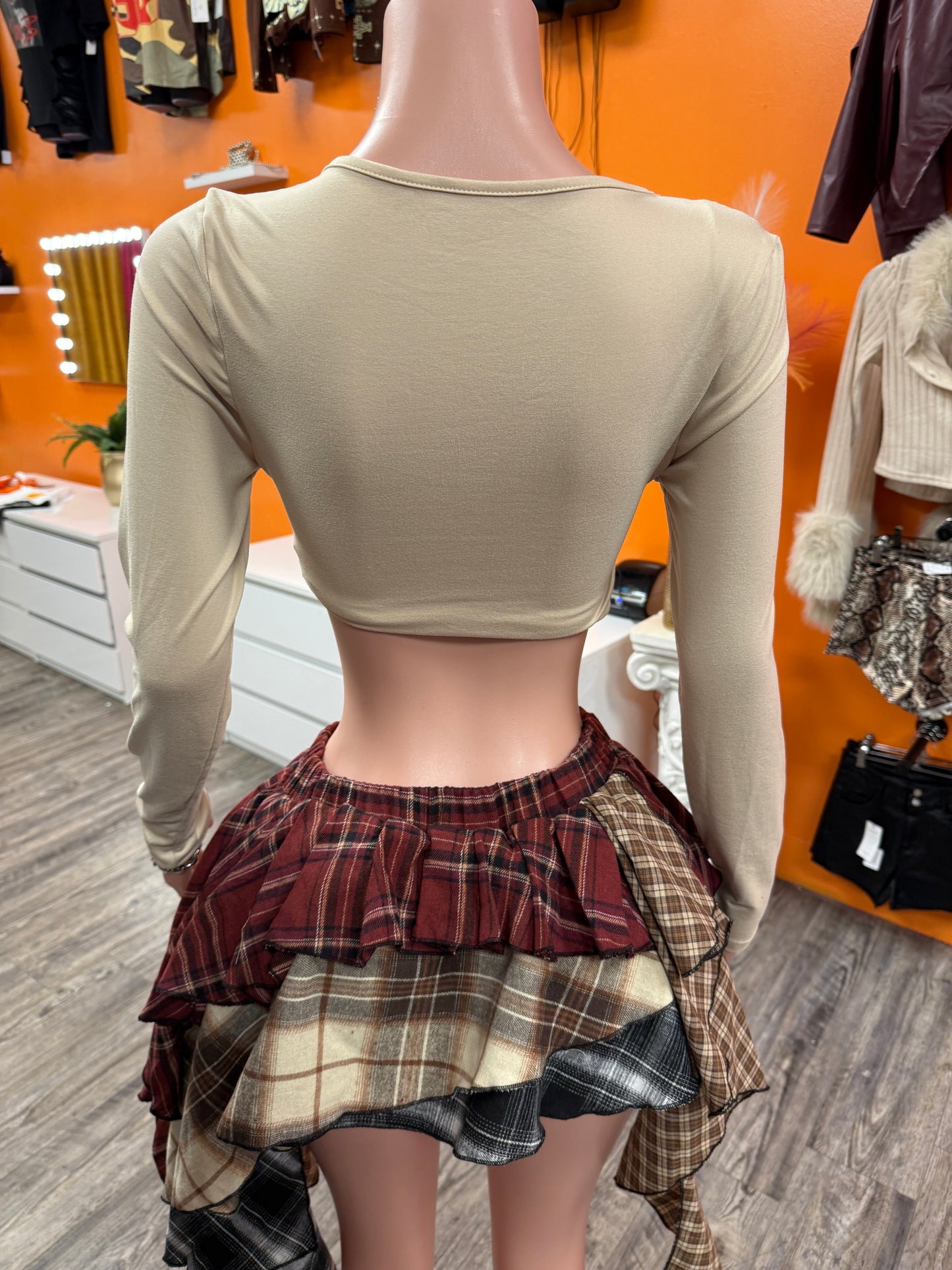 Nude Crop Top