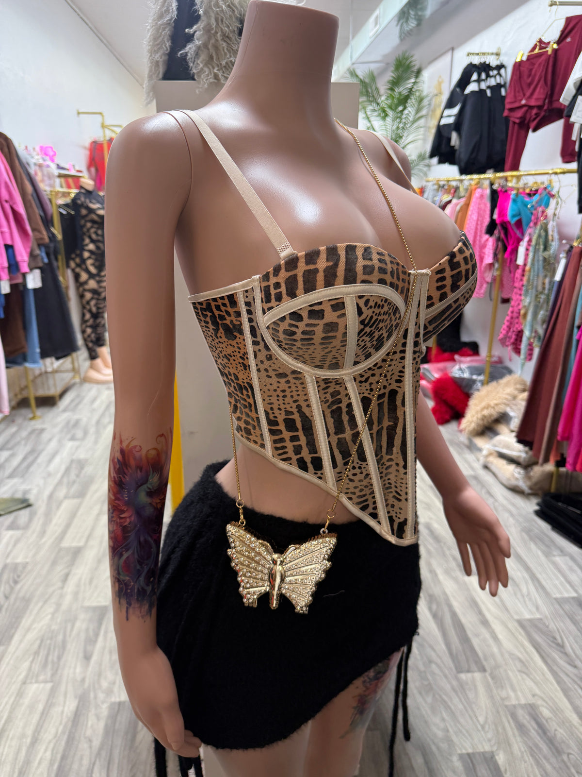 Wild Instinct Animal Print Corset Top