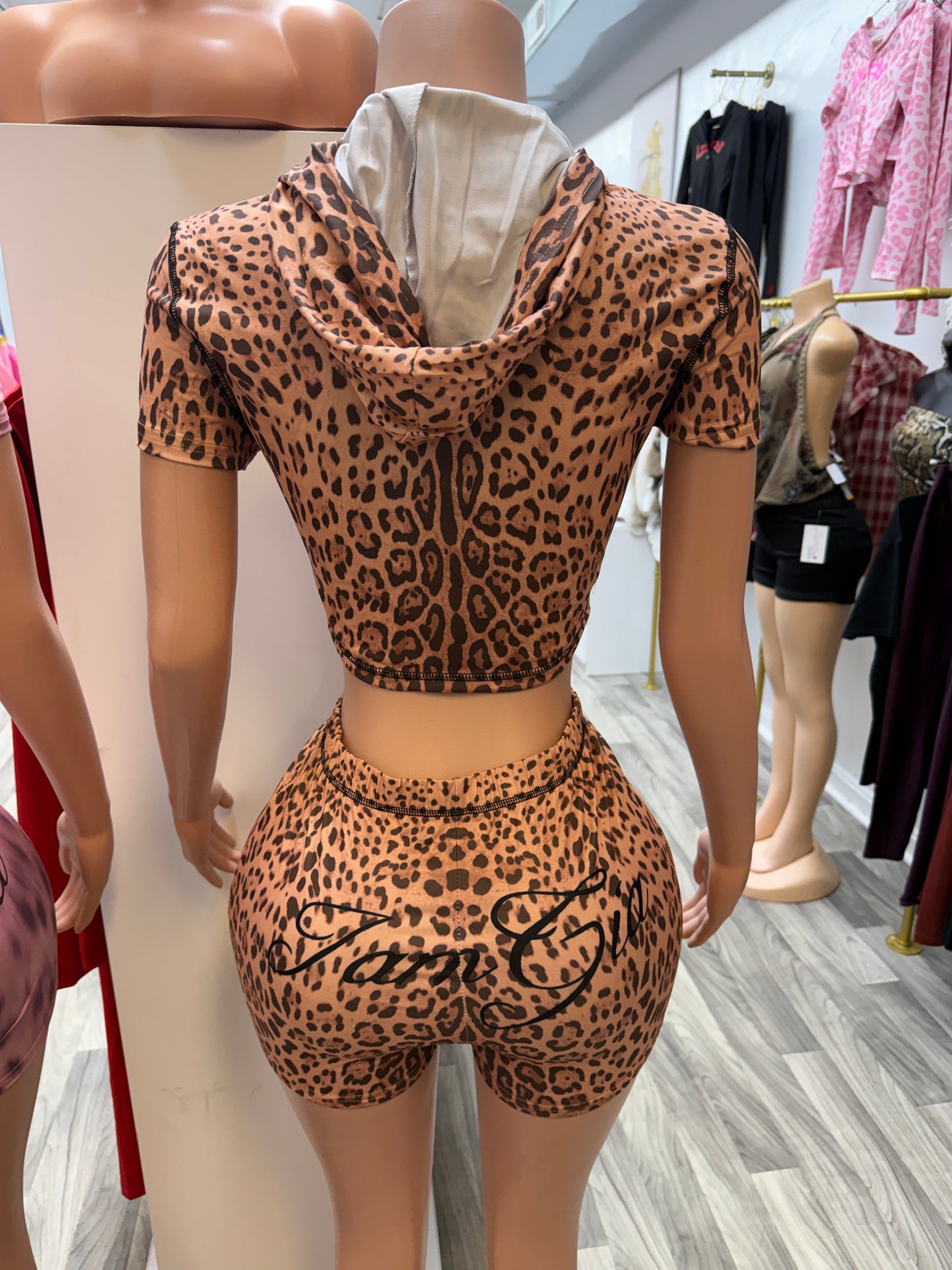 Wild Side Zip-Up Short Set – Hooded 2-Piece Outfit
