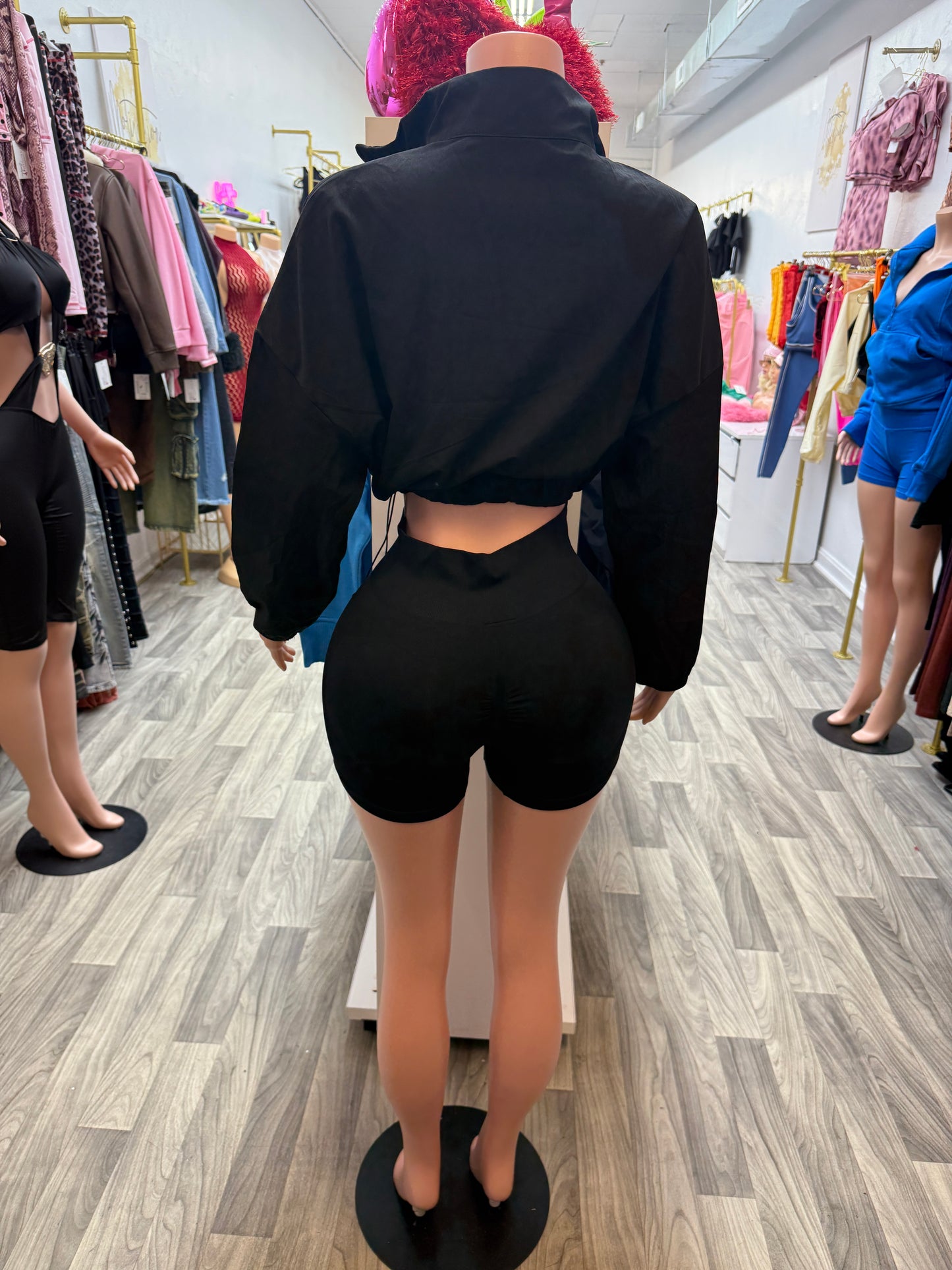 Midnight Motion Windbreaker Short Set