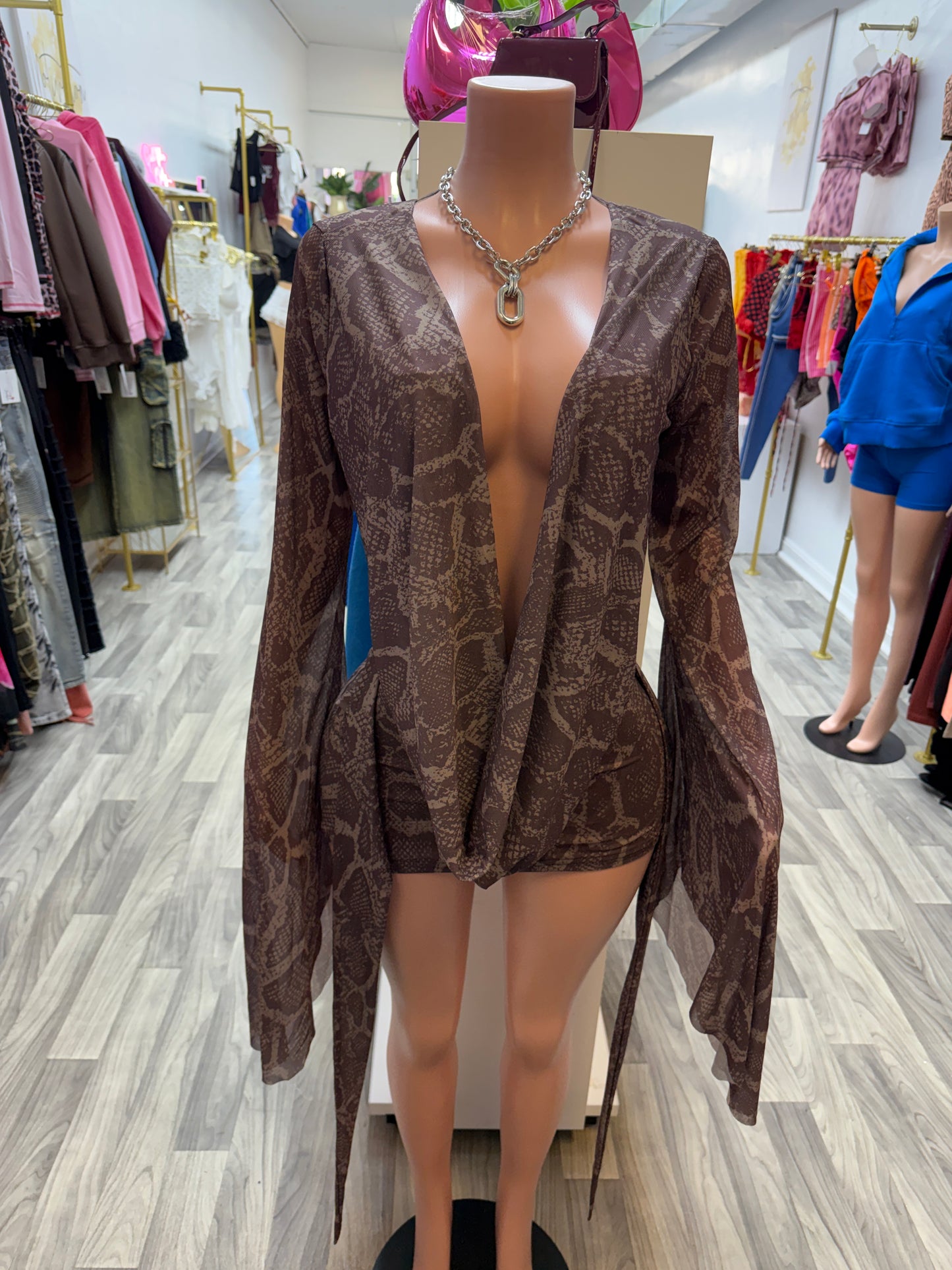 Venomous Desire Open Back Mini Dress