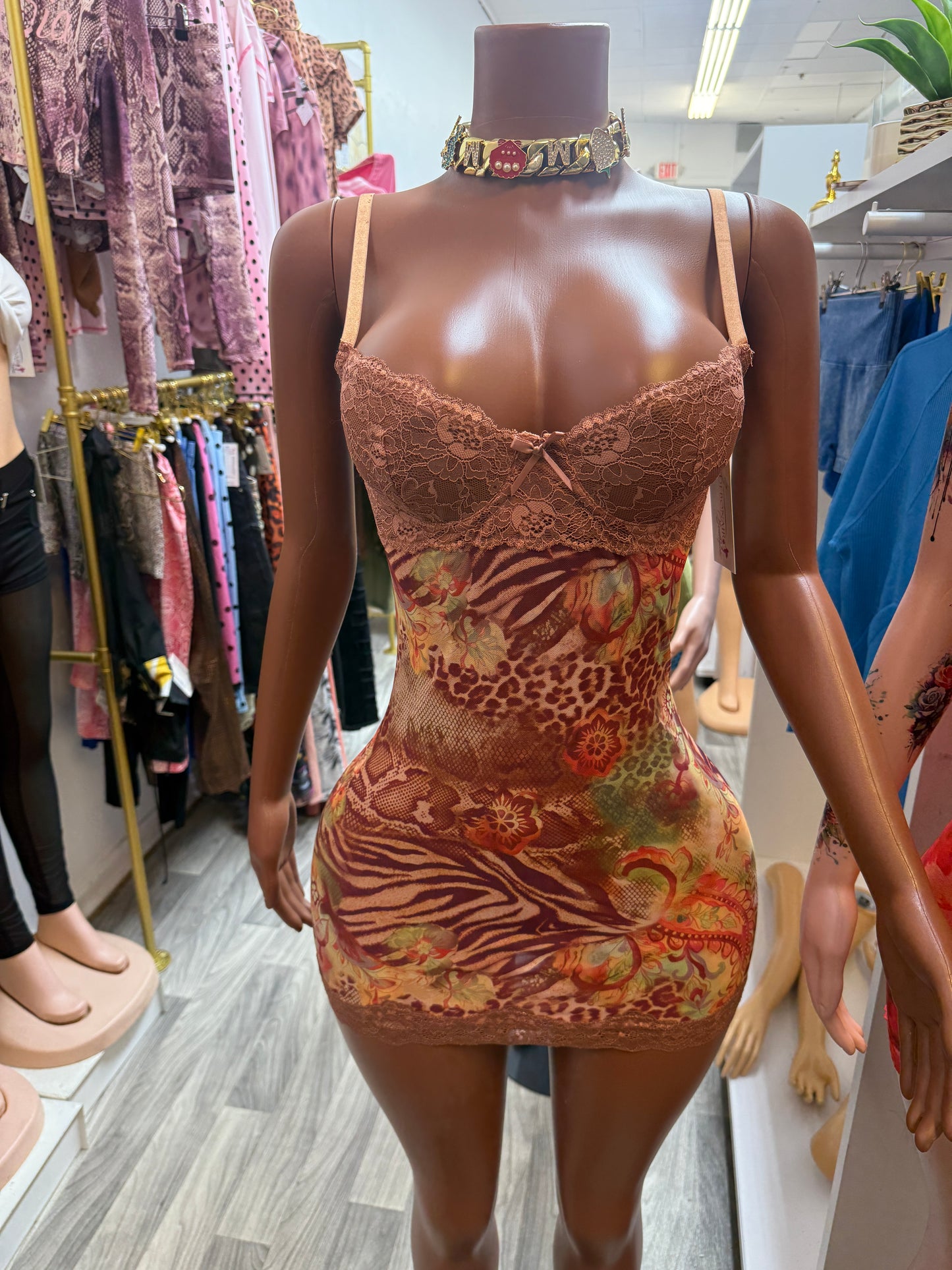 Wild Romance Lace Bodycon Mini Dress