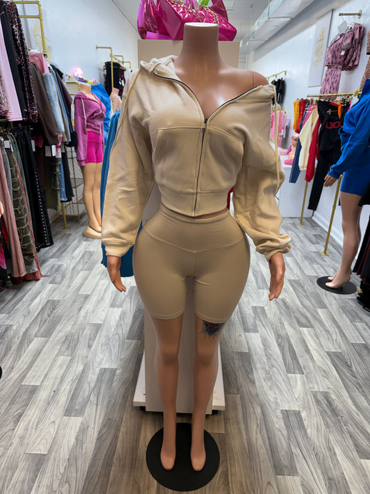 🤍 Soft Life Luxe Biker Short Lounge Set