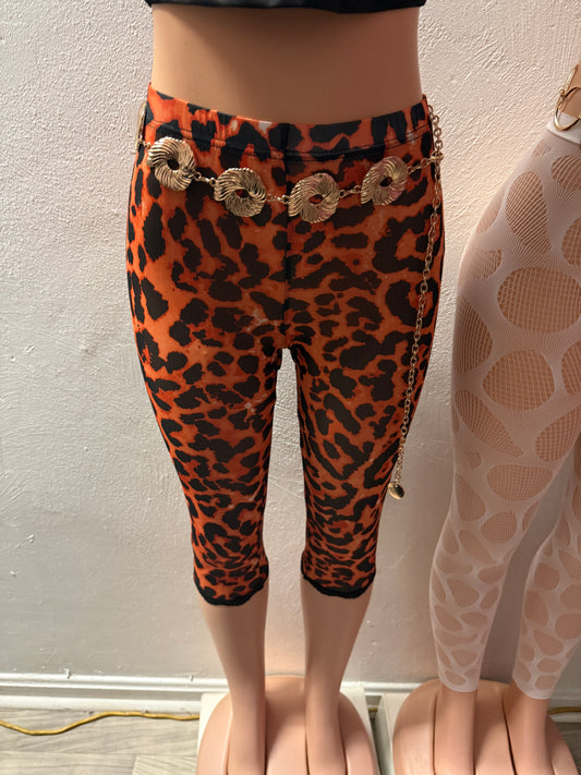 Wild Heat Sheer Capri Leggings