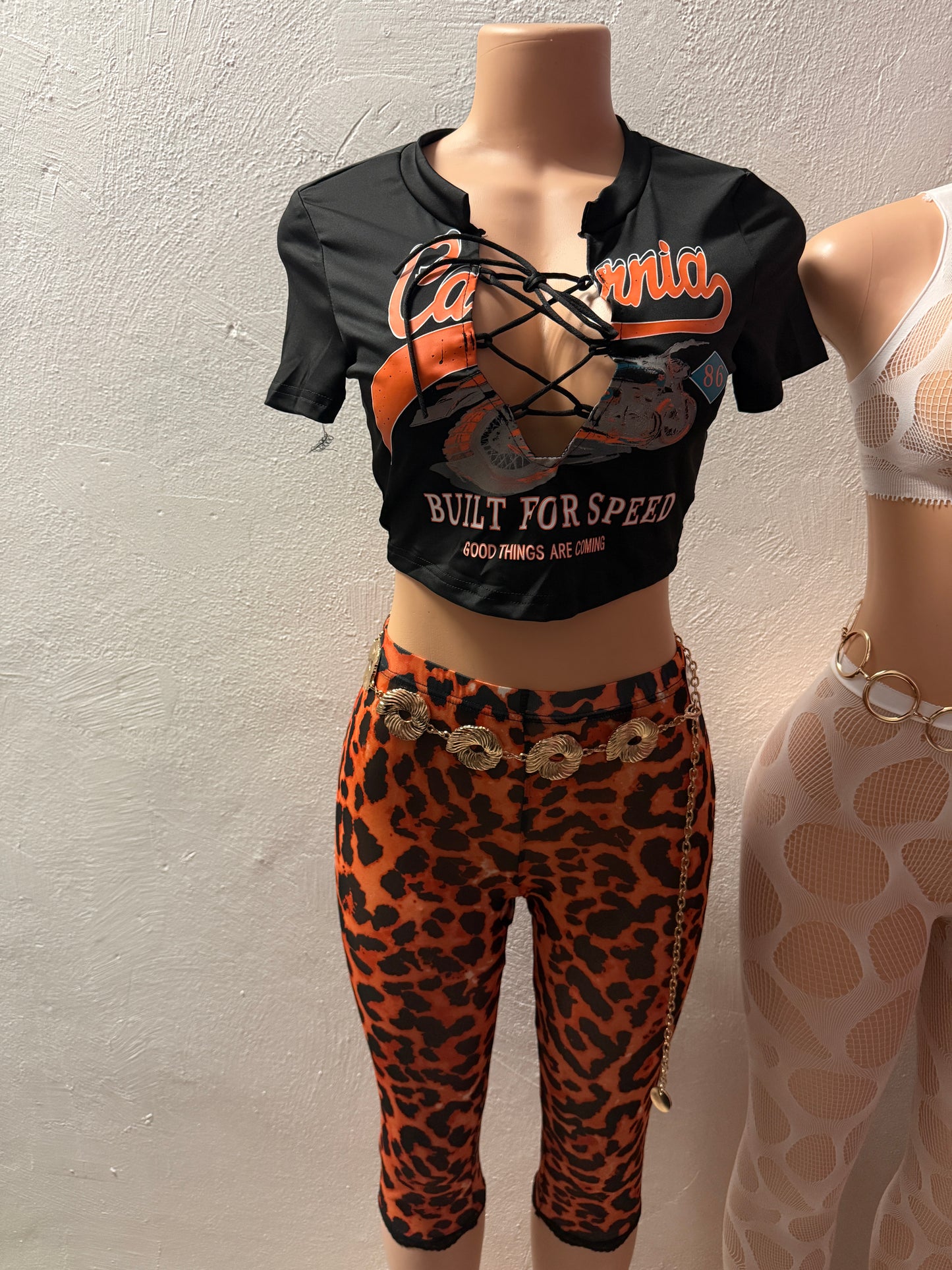 Wild Heat Sheer Capri Leggings