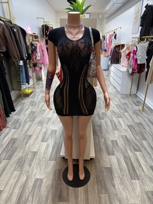 After Dark Illusion Mini Dress – One Size Fits Most