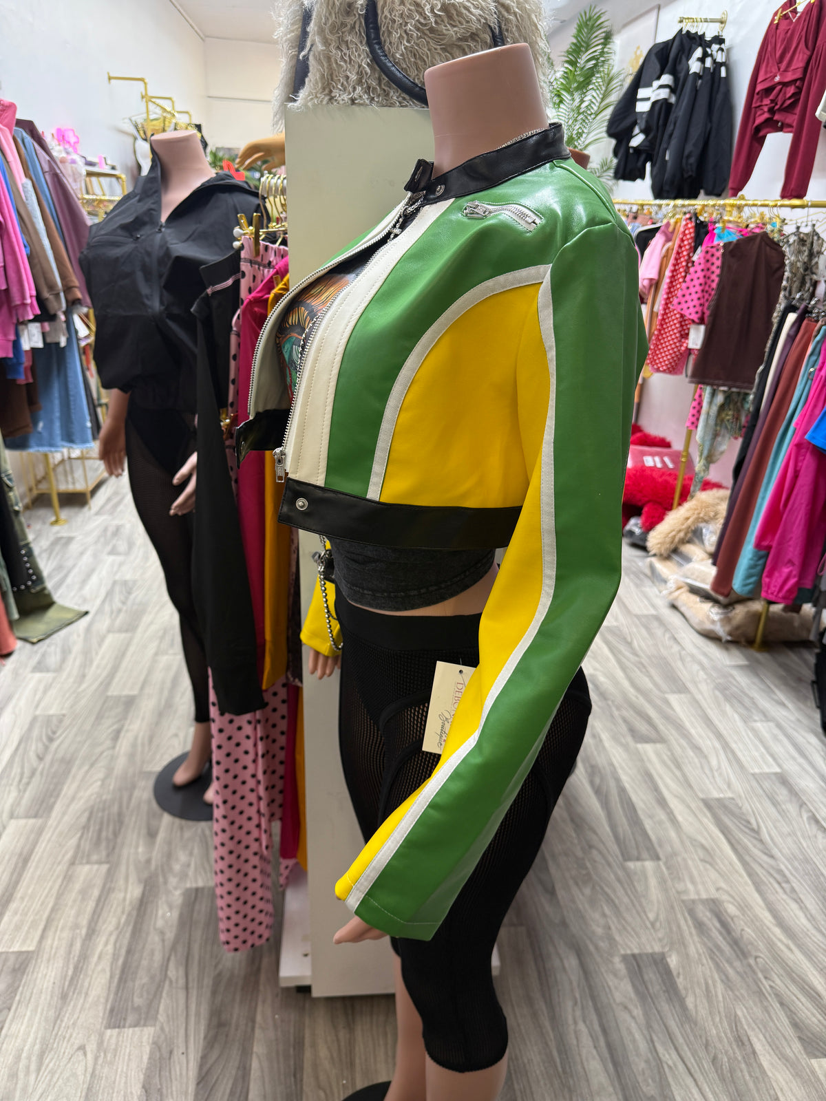 Full Throttle Colorblock Moto Jacket