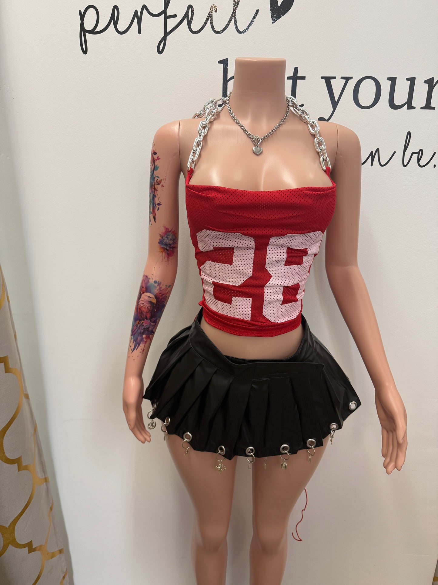 Game Day Baddie Lace-Up Jersey Top