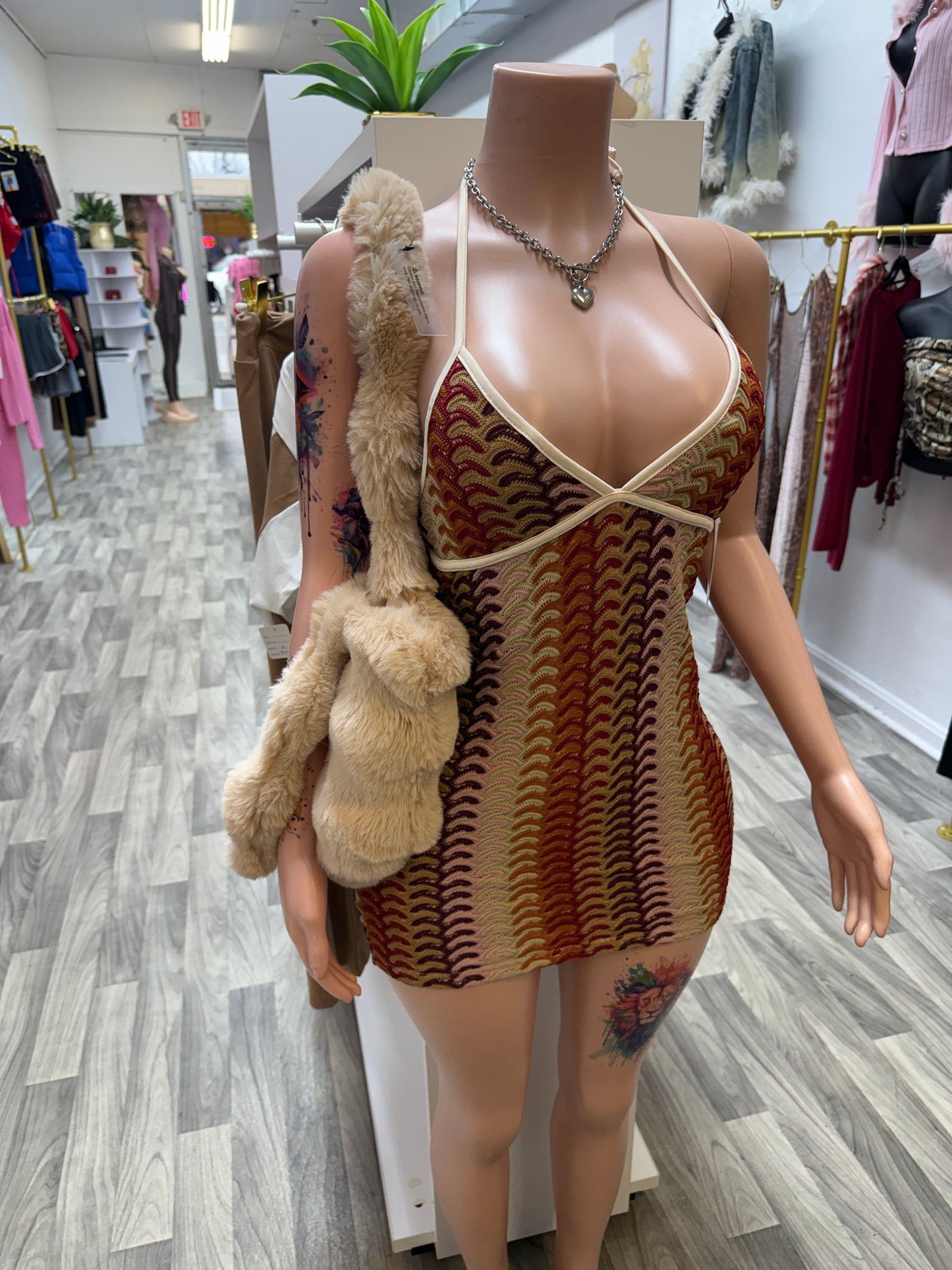 Golden Hour Halter Mini Dress – Snatched Backless Bodycon