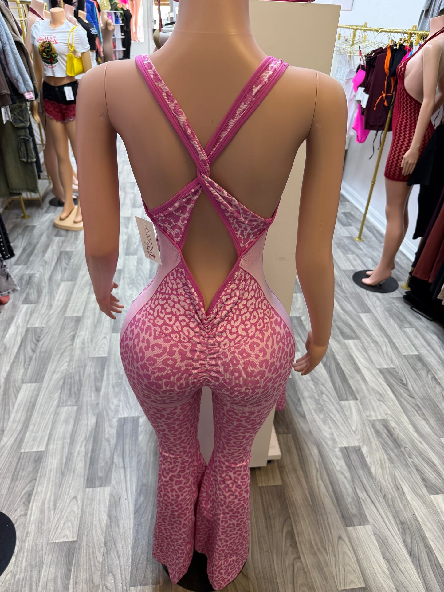 Pink Panther Snatch Flare Jumpsuit