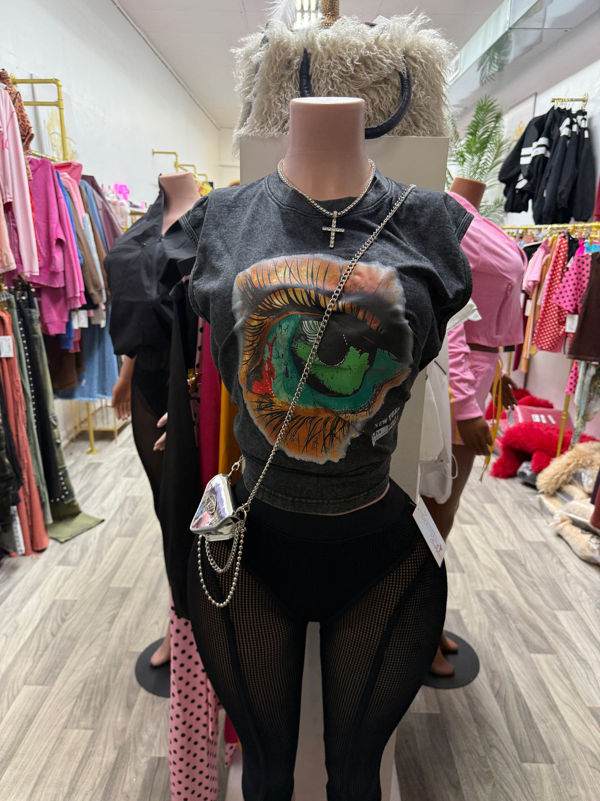 Eye See You Vintage Graphic Tee (Runs oversized)