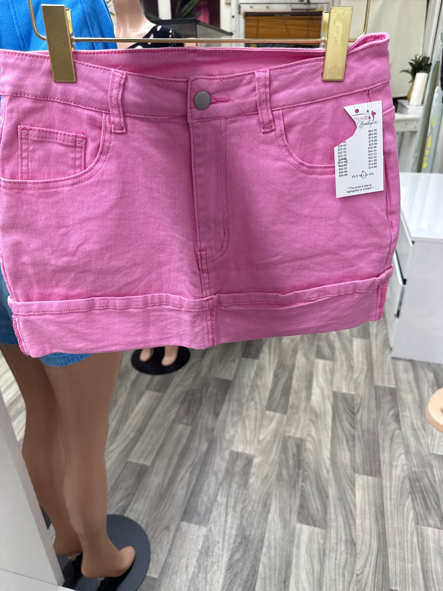 Snatched Fit Stretch Denim Mini Skirt – Curve Hugging High Waist