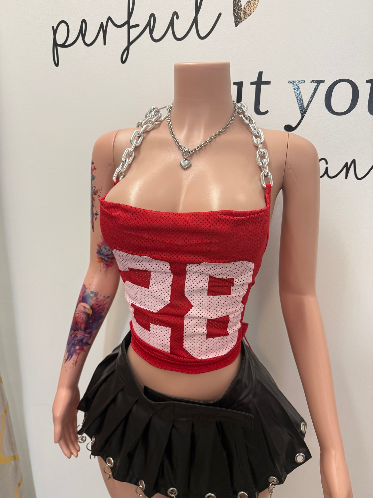 Game Day Baddie Lace-Up Jersey Top