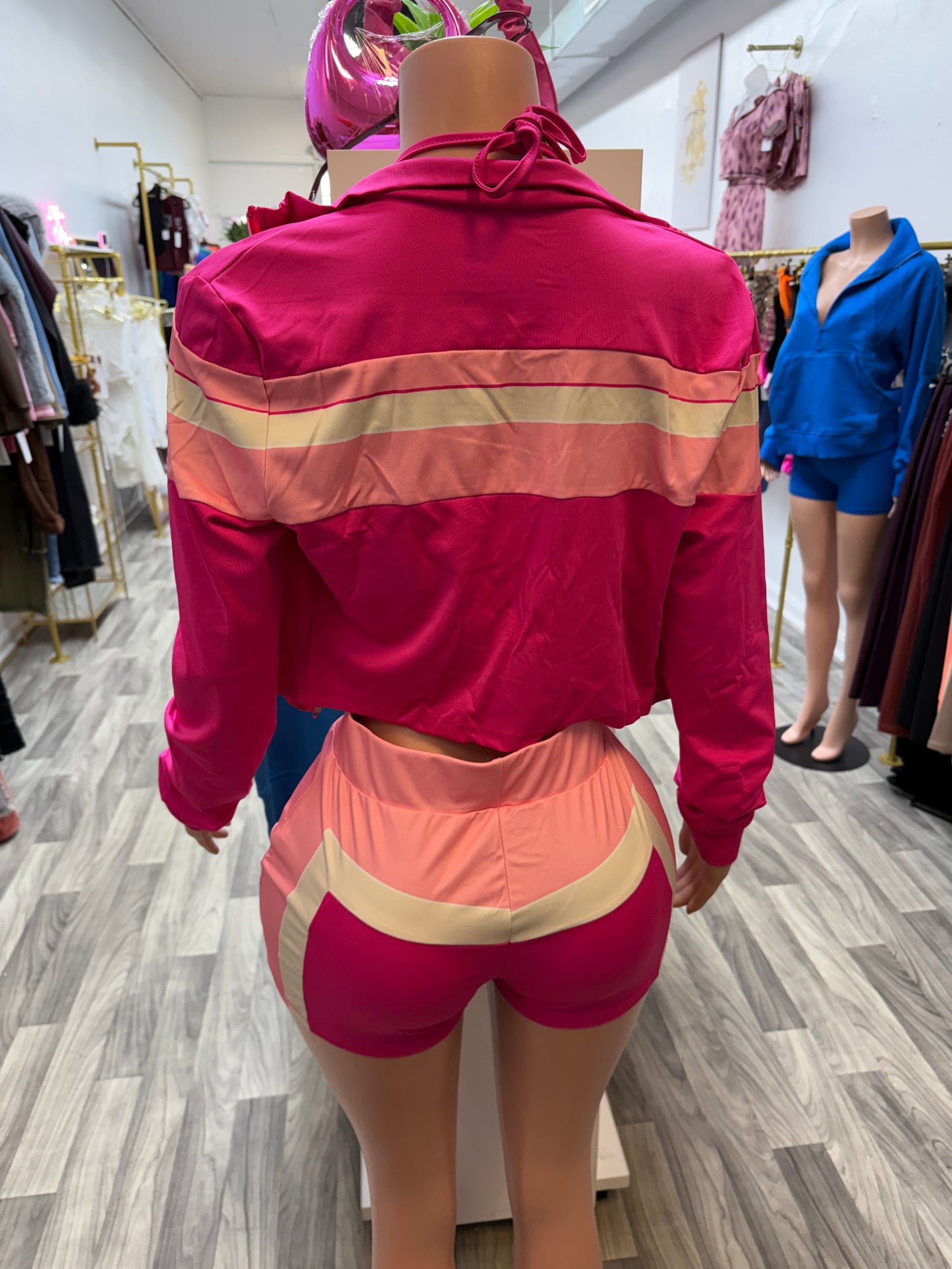 Pink Rush 3-Piece Active Luxe Short Set