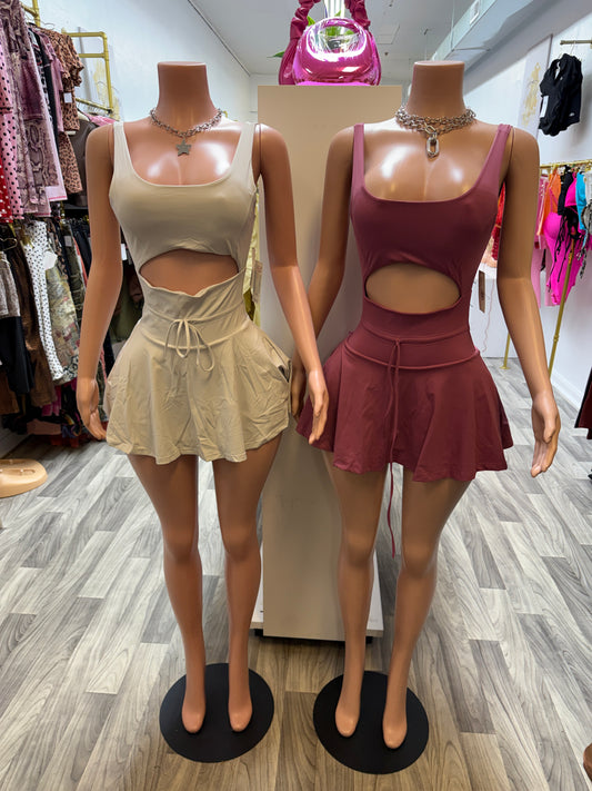 Courtside Chic Active Dress Romper