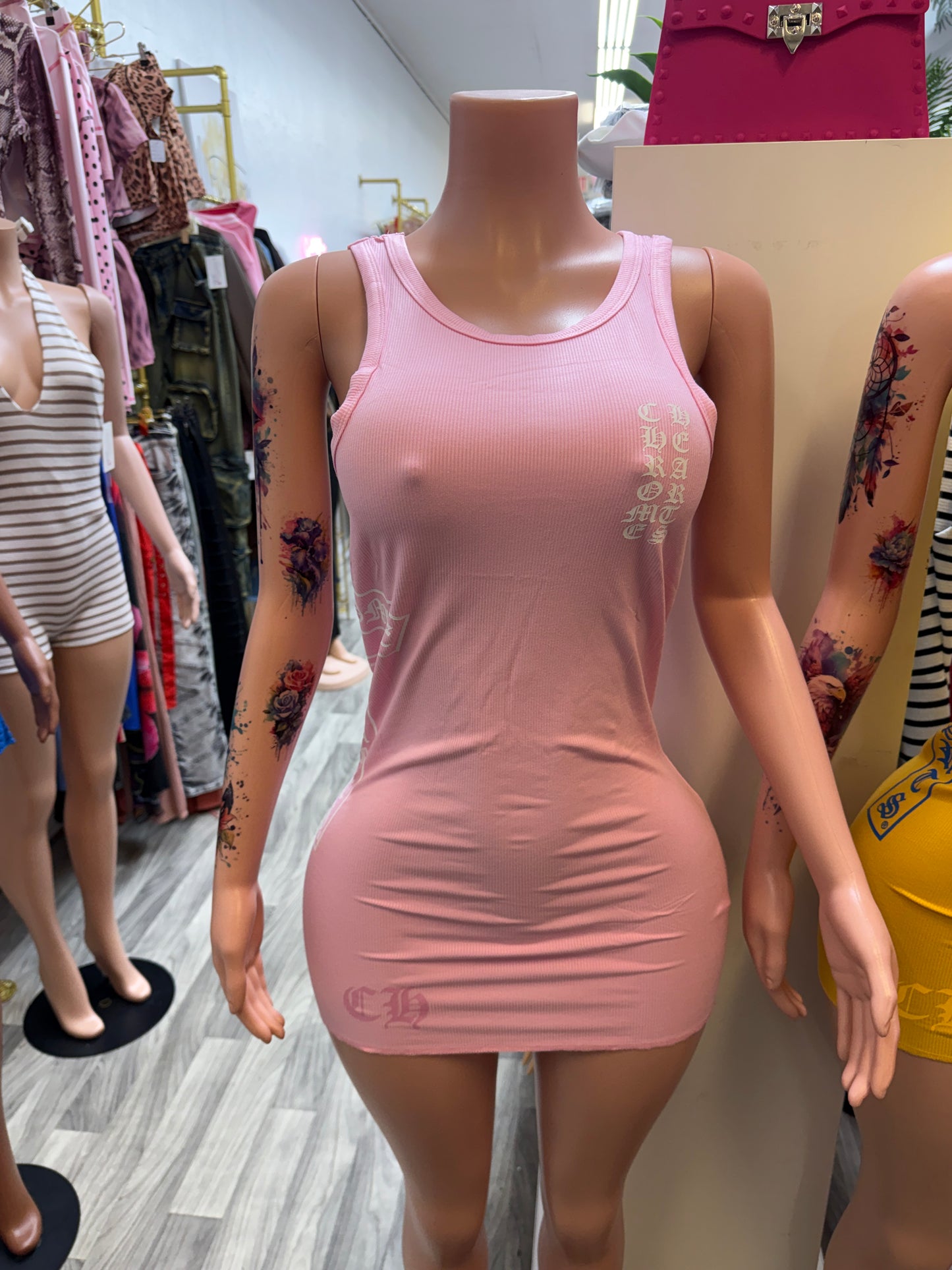 Chrome Inspired Ribbed Bodycon Mini Dress
