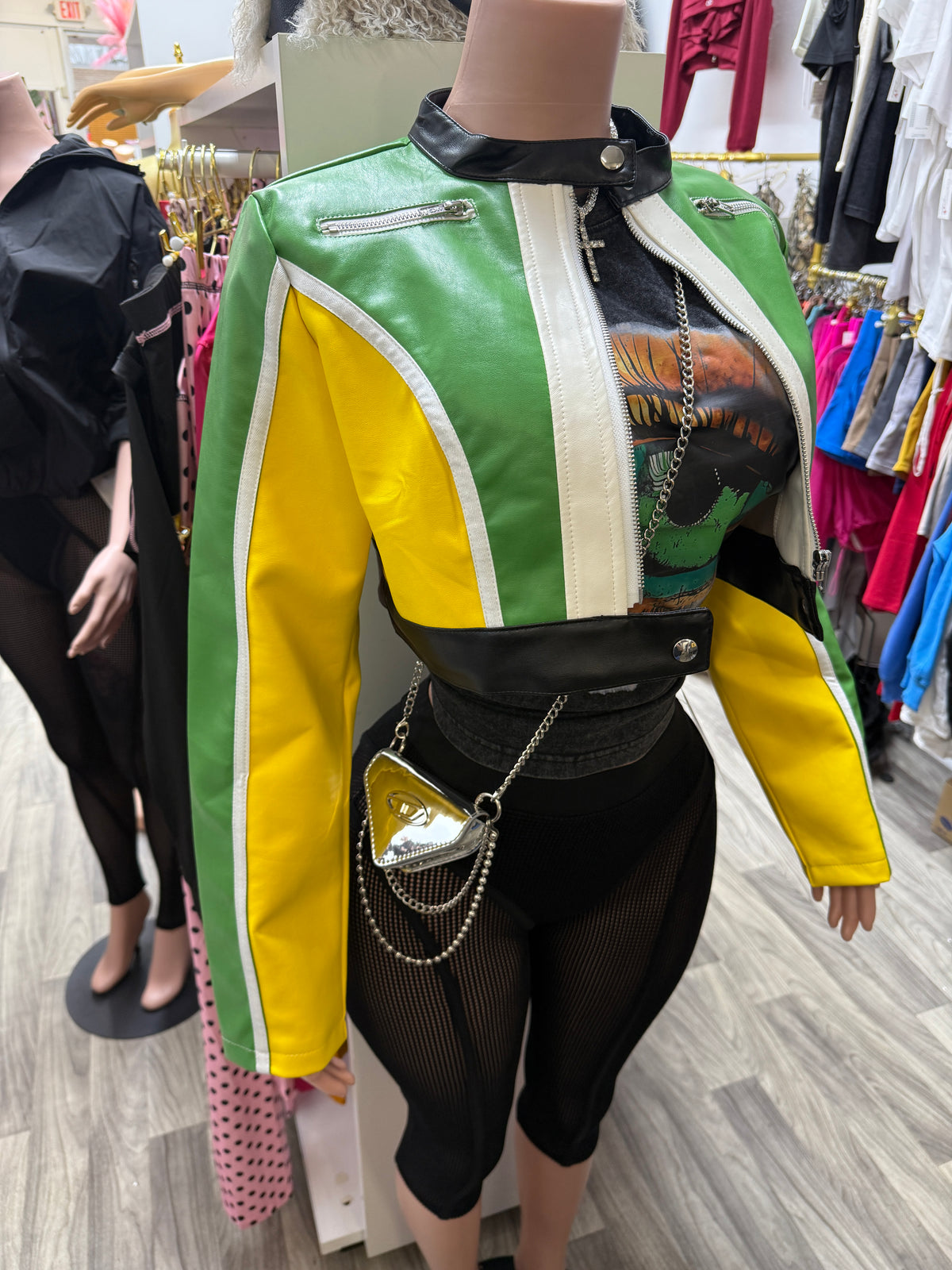 Full Throttle Colorblock Moto Jacket