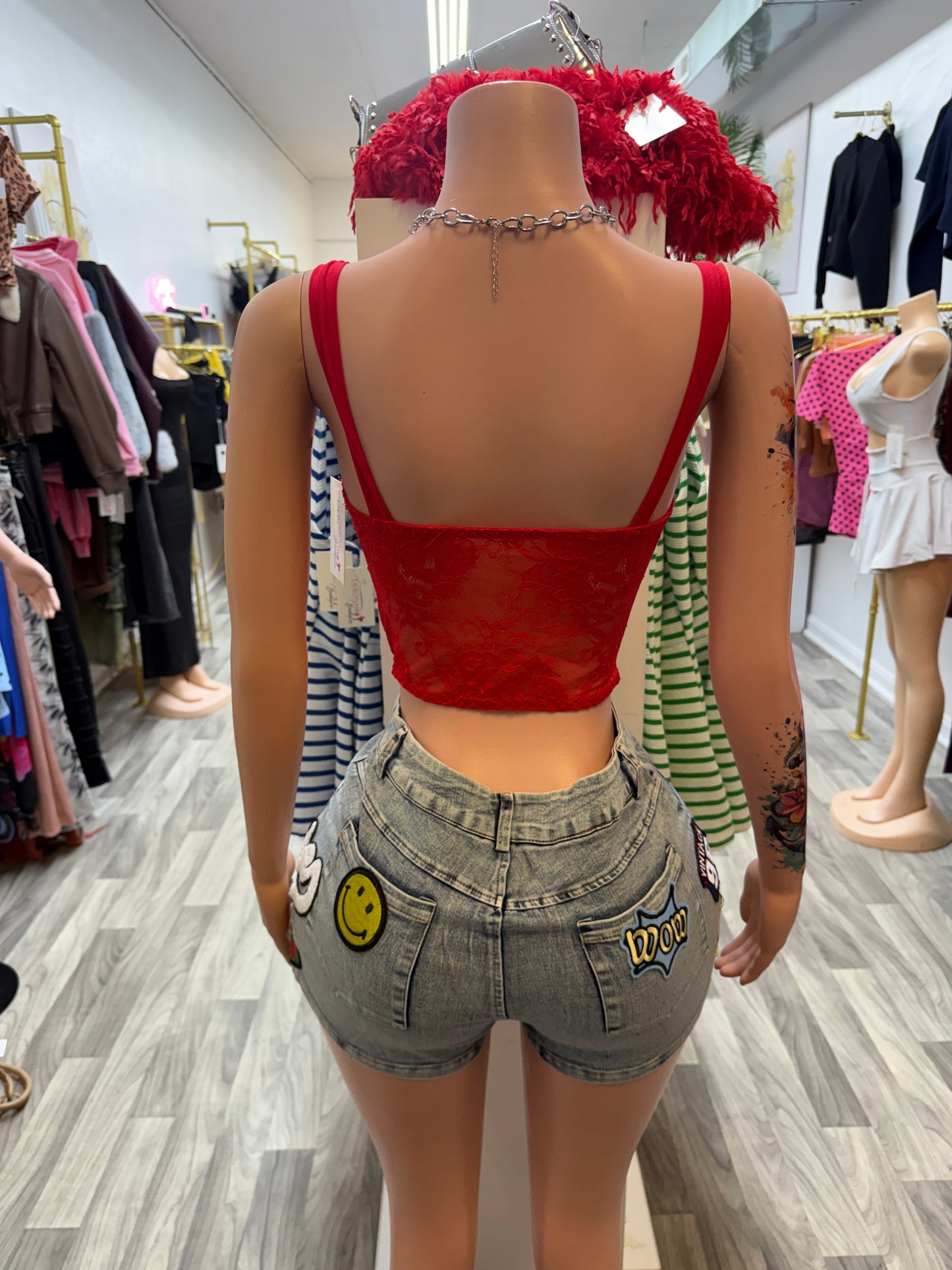 Scarlet Seduction Lace Corset Top