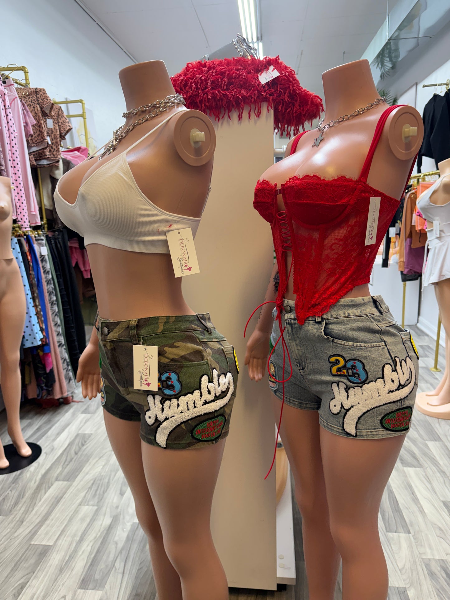 City Vibes Patch Denim Shorts