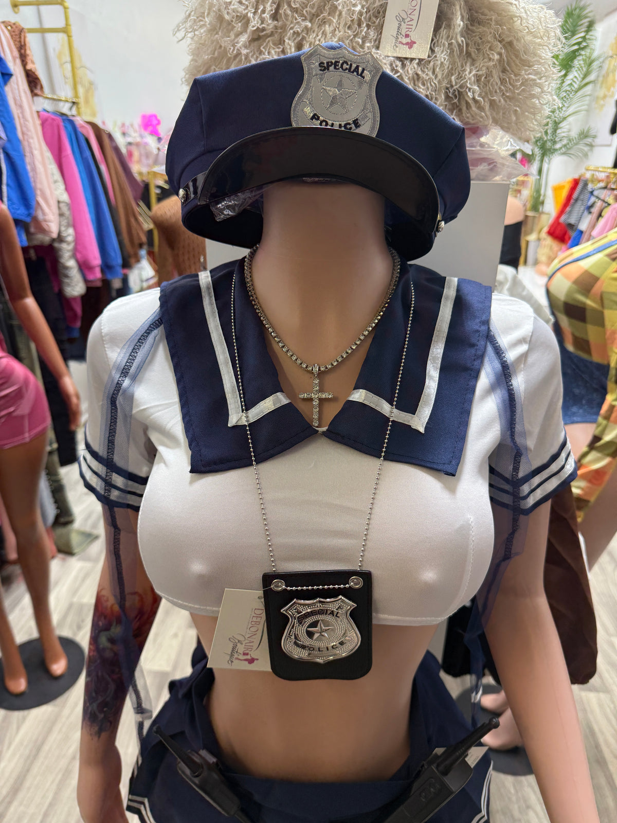 Under Arrest Sexy Police Officer Halloween Costume – Navy Blue