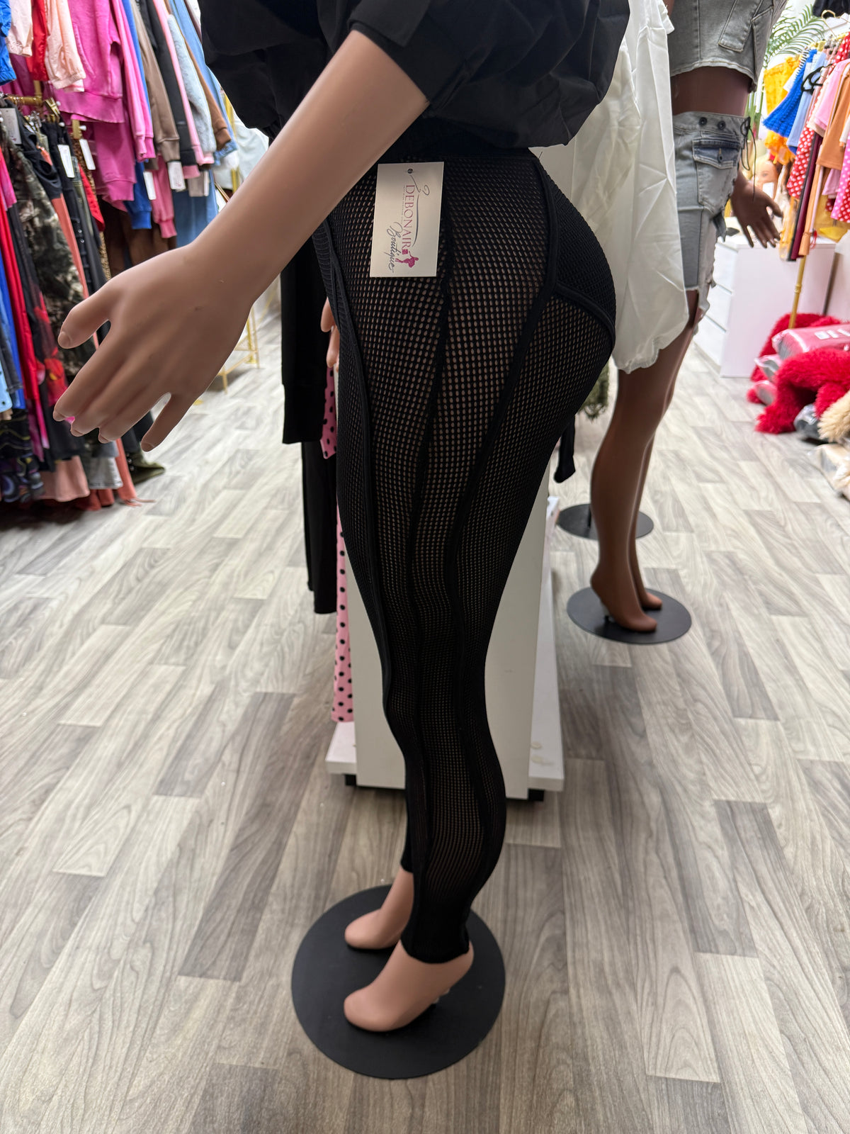 After Dark Sheer Mesh High-Waist Leggings