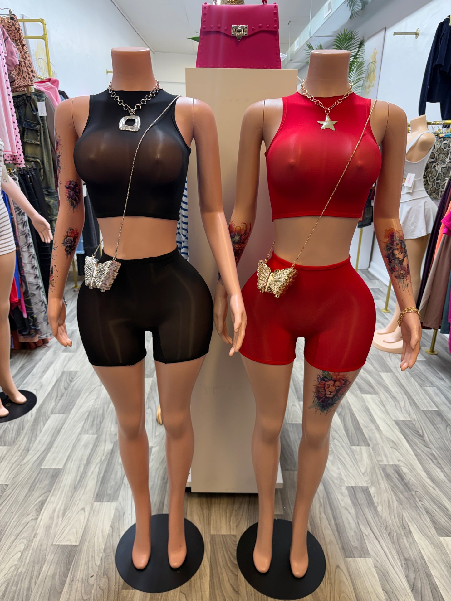 Curve Appeal Two-Piece Biker Short Set
