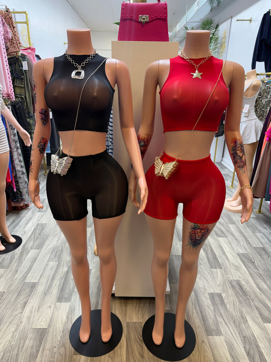 Curve Appeal Two-Piece Biker Short Set