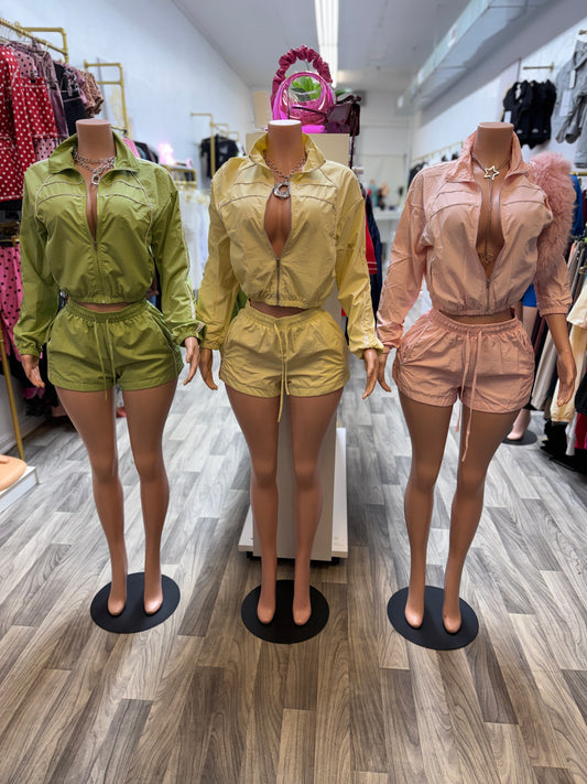 Windbreaker Shorts Set