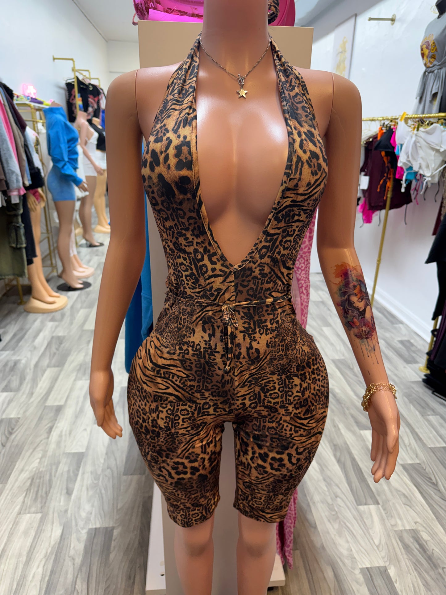 Wild Temptation Leopard Romper 🐆🔥