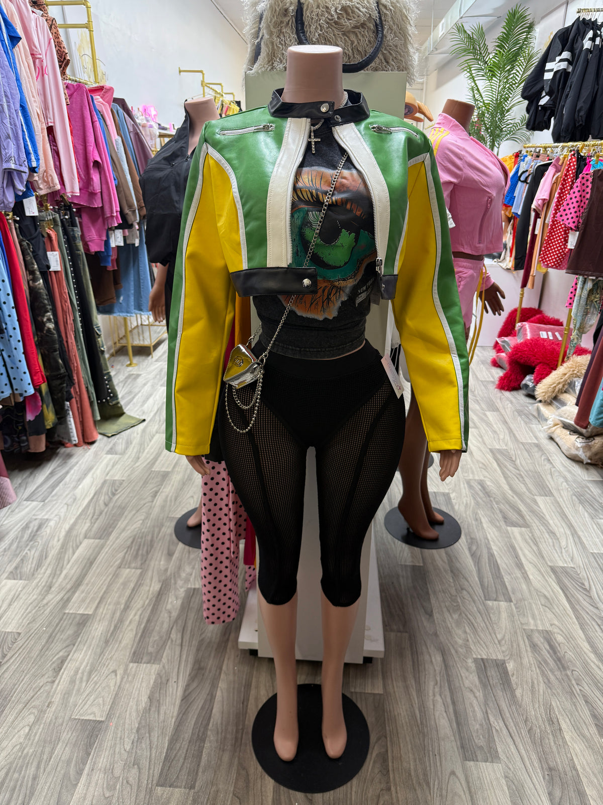 Full Throttle Colorblock Moto Jacket