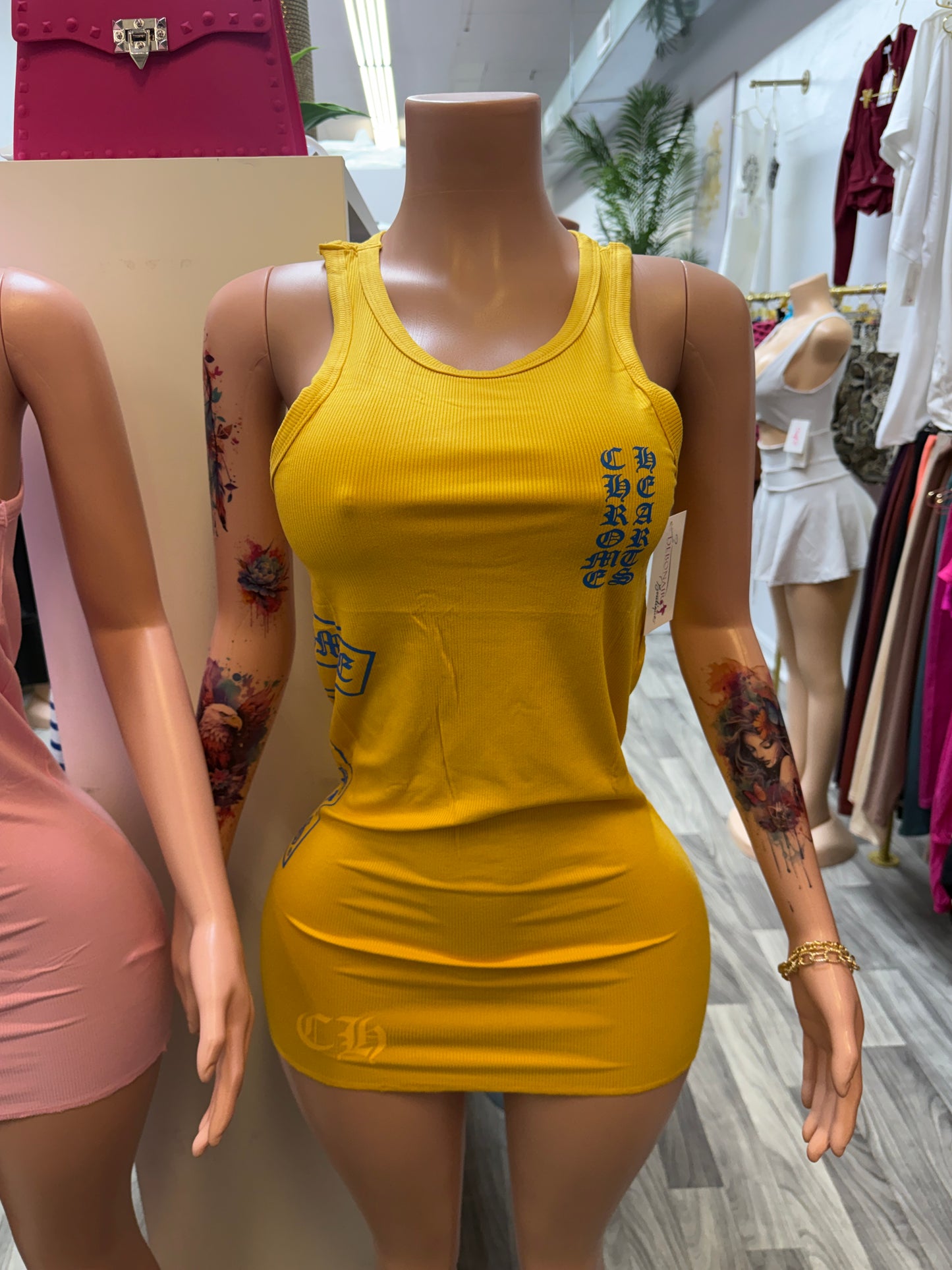 Chrome Inspired Ribbed Bodycon Mini Dress