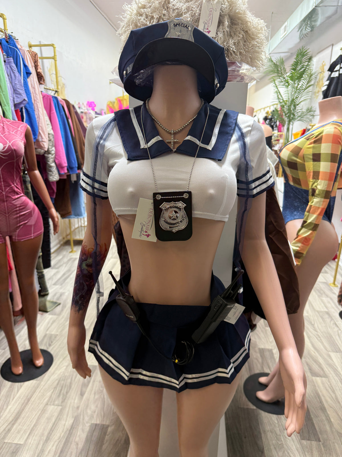 Under Arrest Sexy Police Officer Halloween Costume – Navy Blue