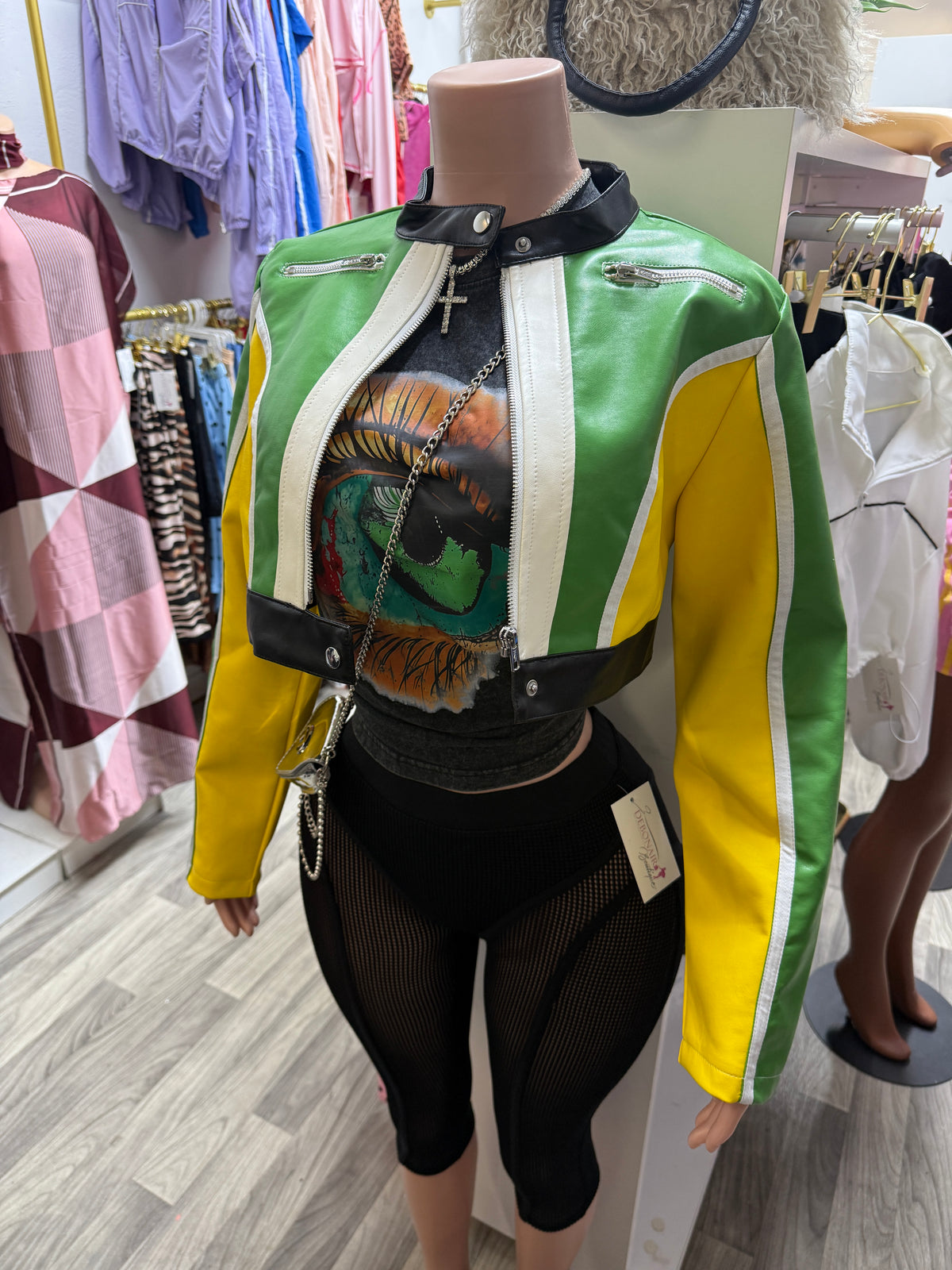 Full Throttle Colorblock Moto Jacket