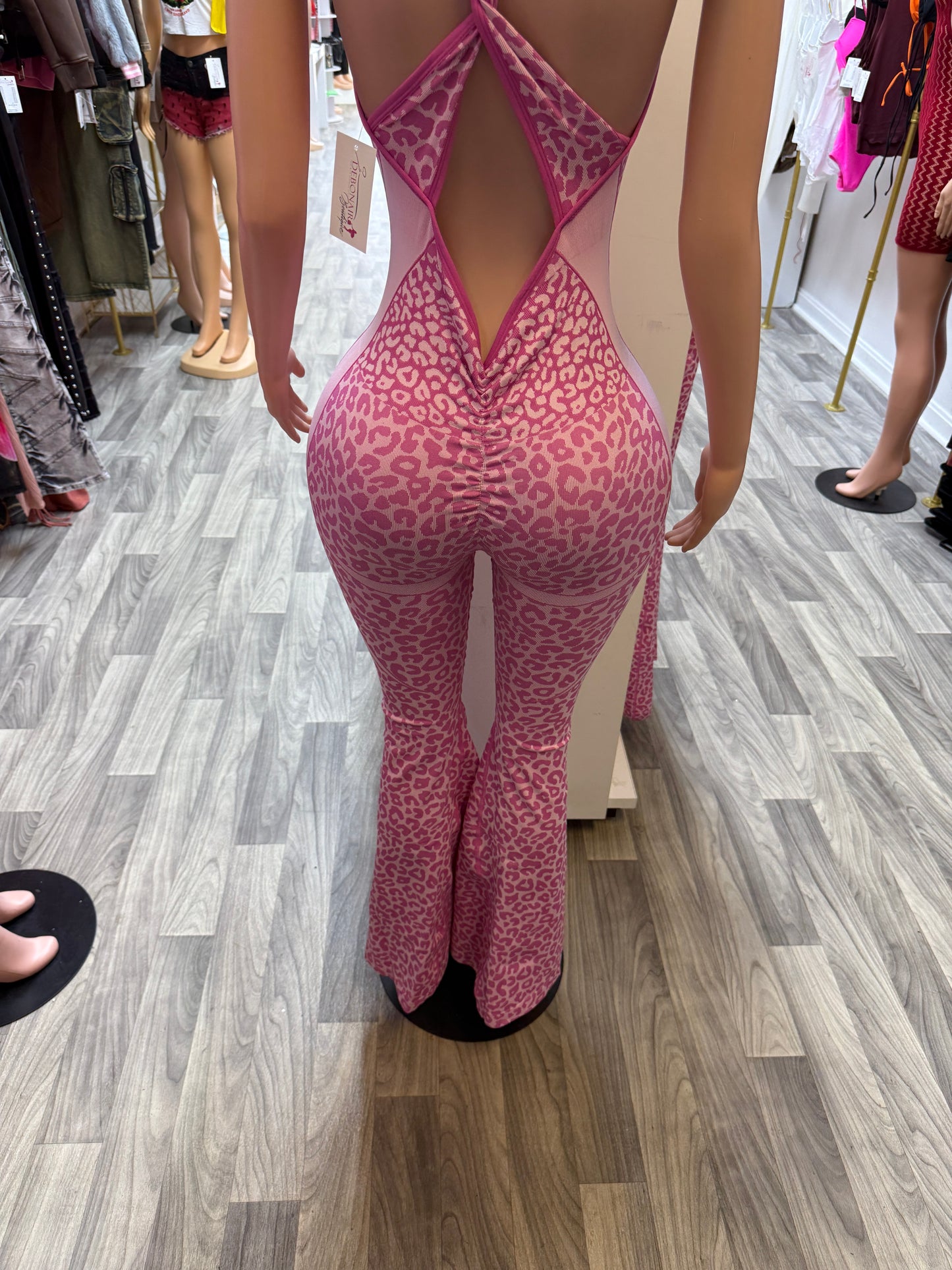 Pink Panther Snatch Flare Jumpsuit