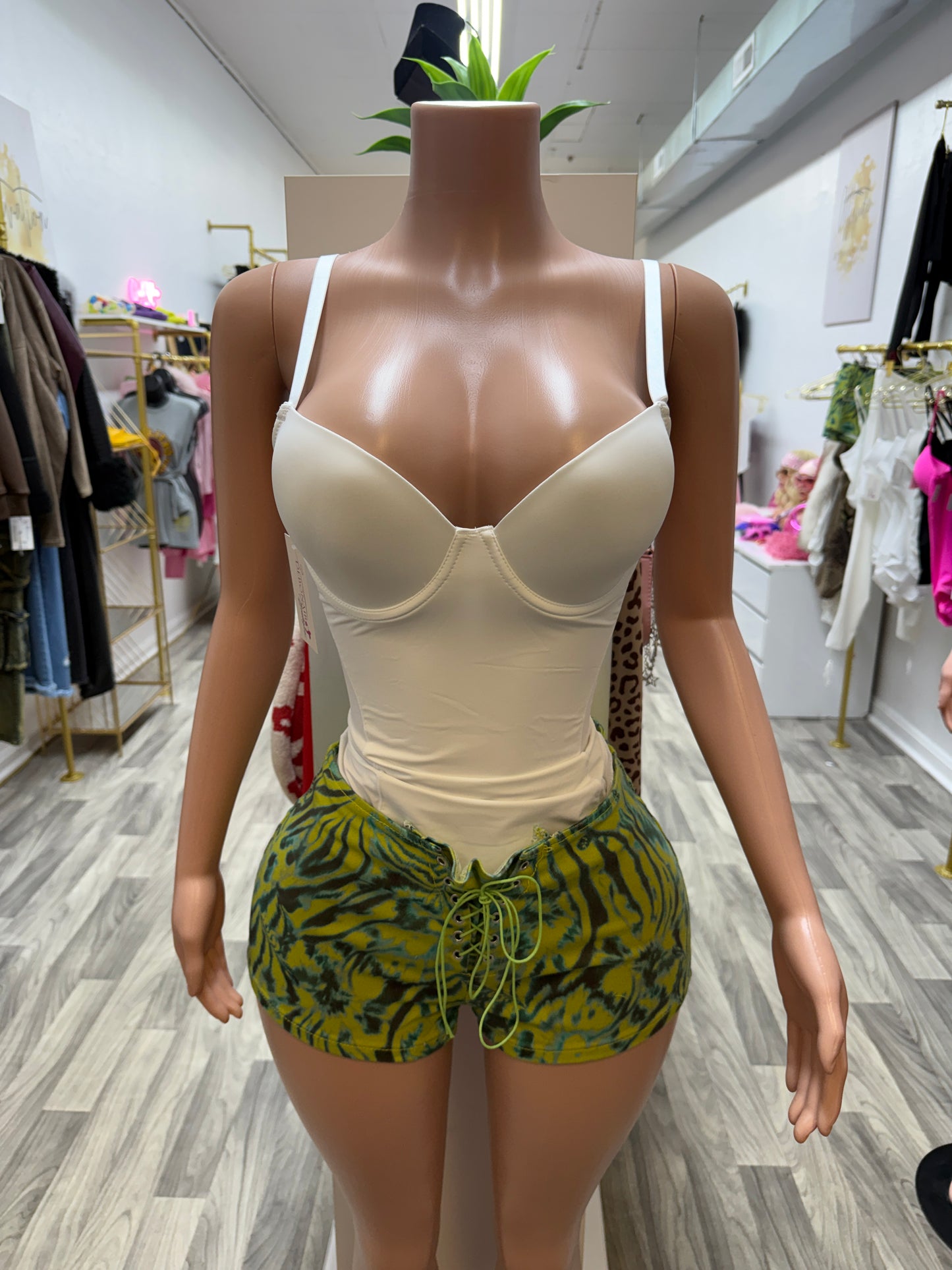 Wild Heat Lace-Up Micro Shorts 💚🔥