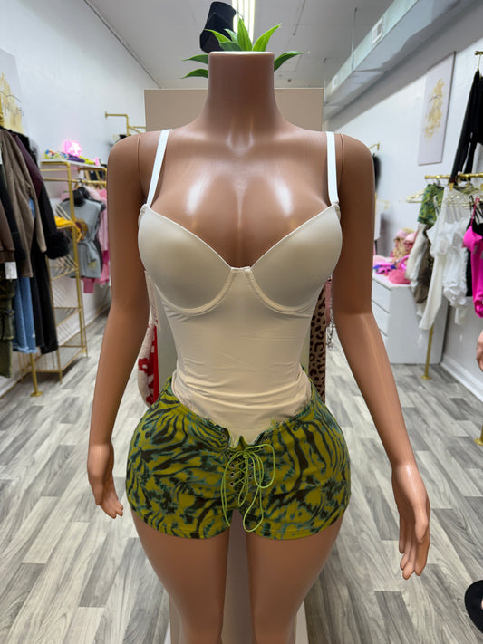 Wild Heat Lace-Up Micro Shorts 💚🔥