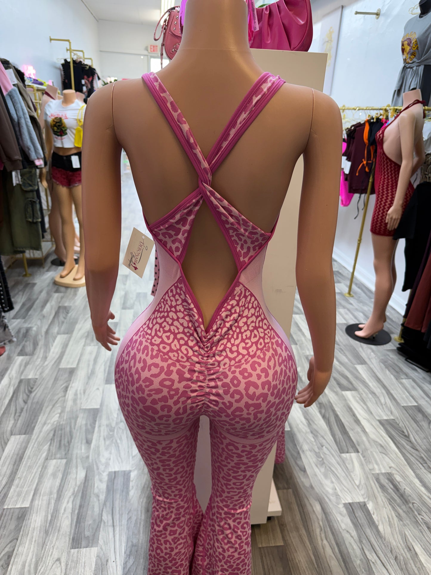 Pink Panther Snatch Flare Jumpsuit