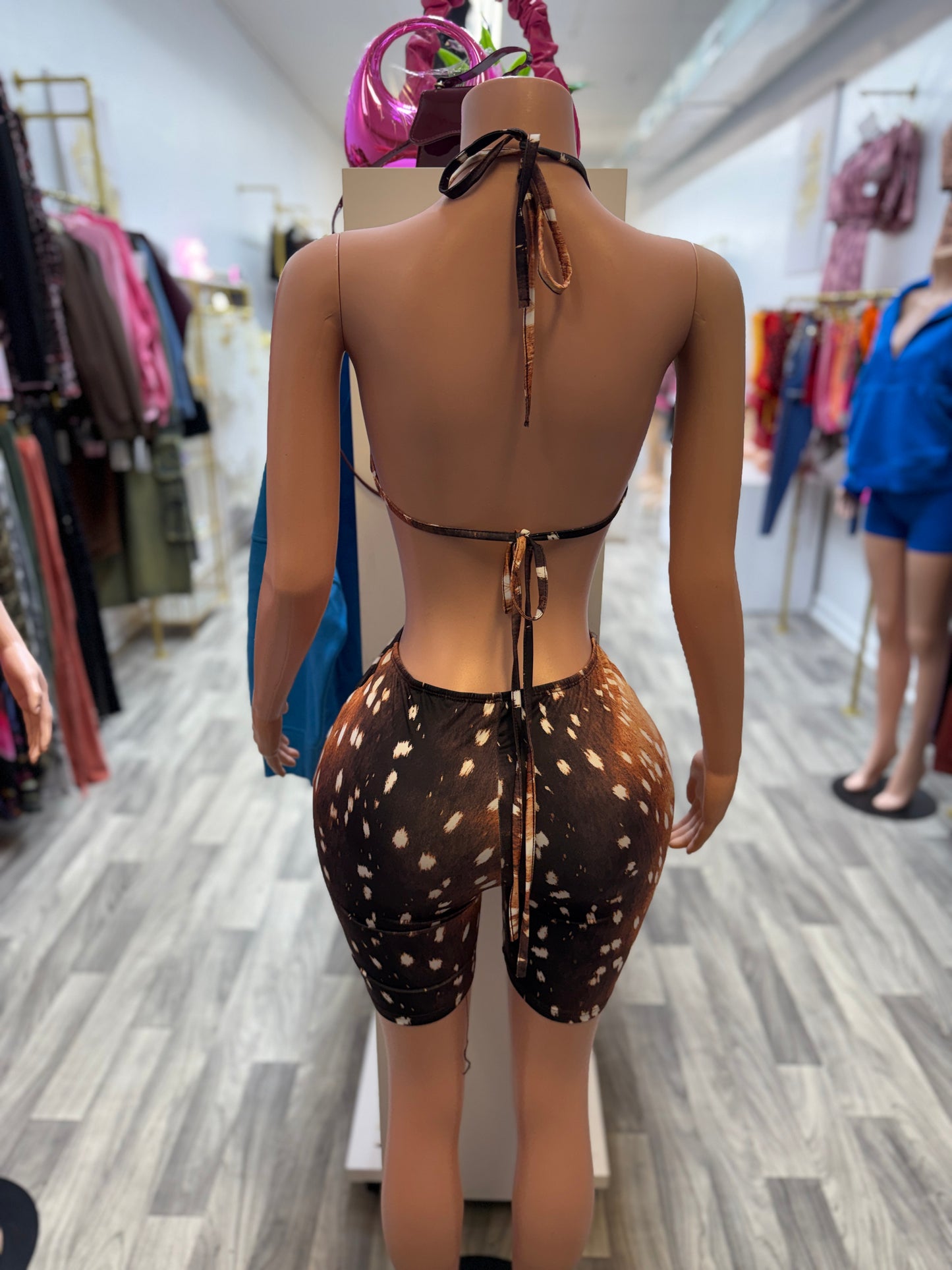 Wild Attraction Cutout Capri Romper
