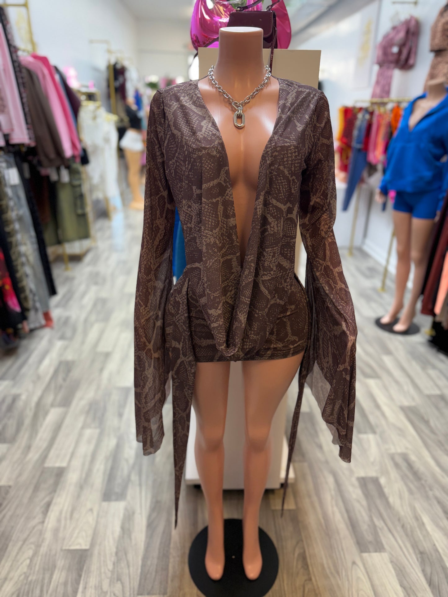 Venomous Desire Open Back Mini Dress
