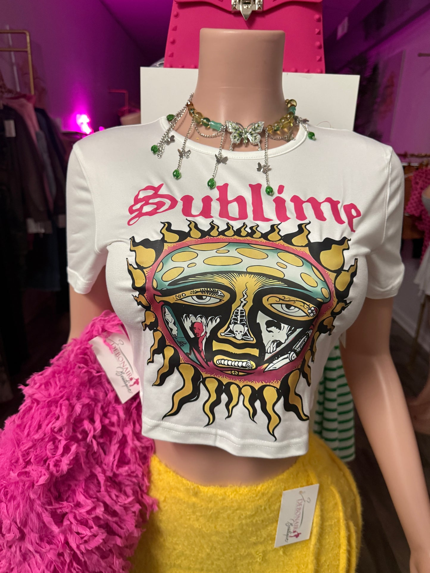 Vintage Sublime Graphic Crop Tee