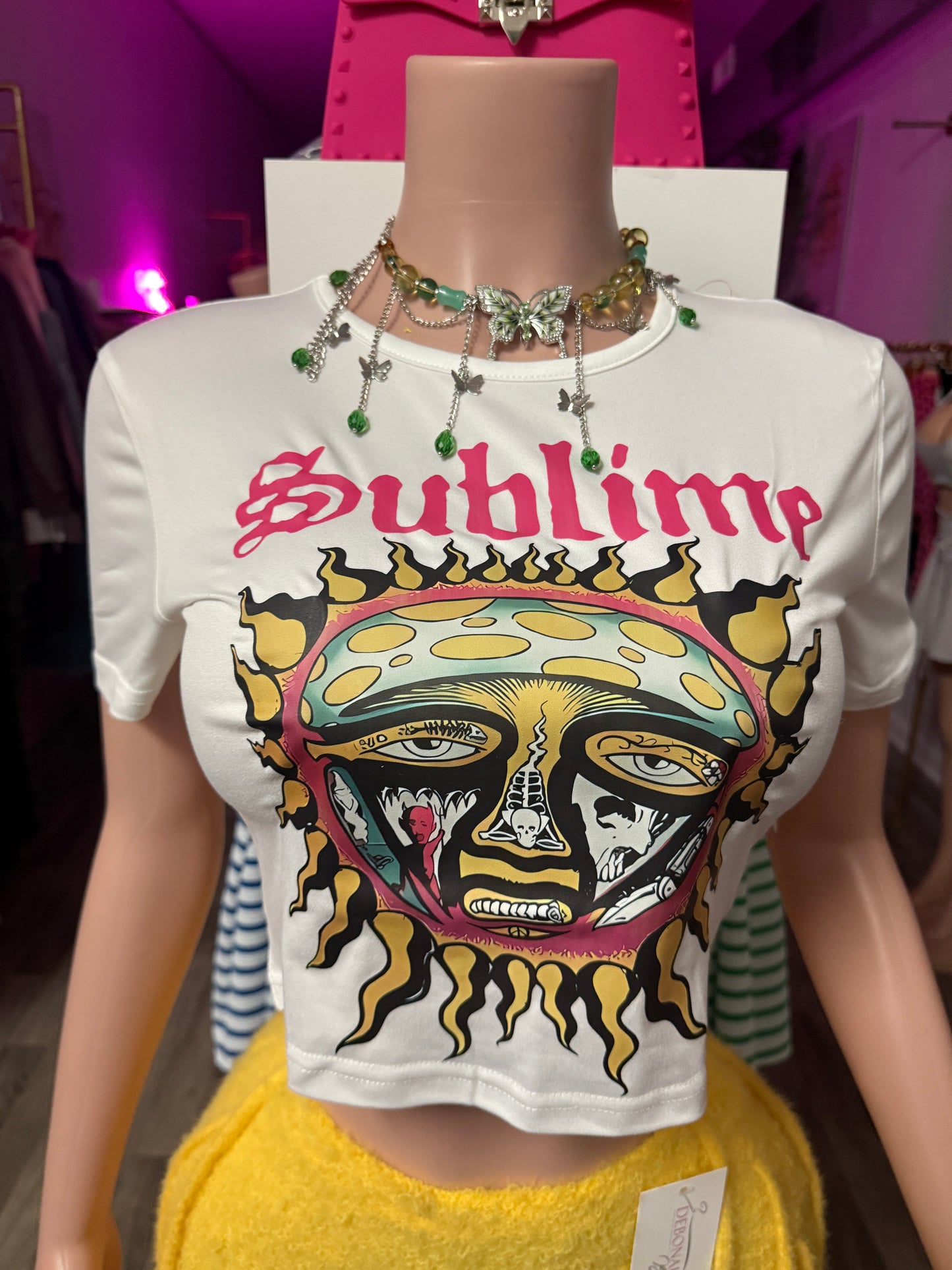 Vintage Sublime Graphic Crop Tee