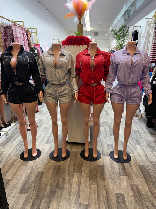Windbreaker Shorts Set