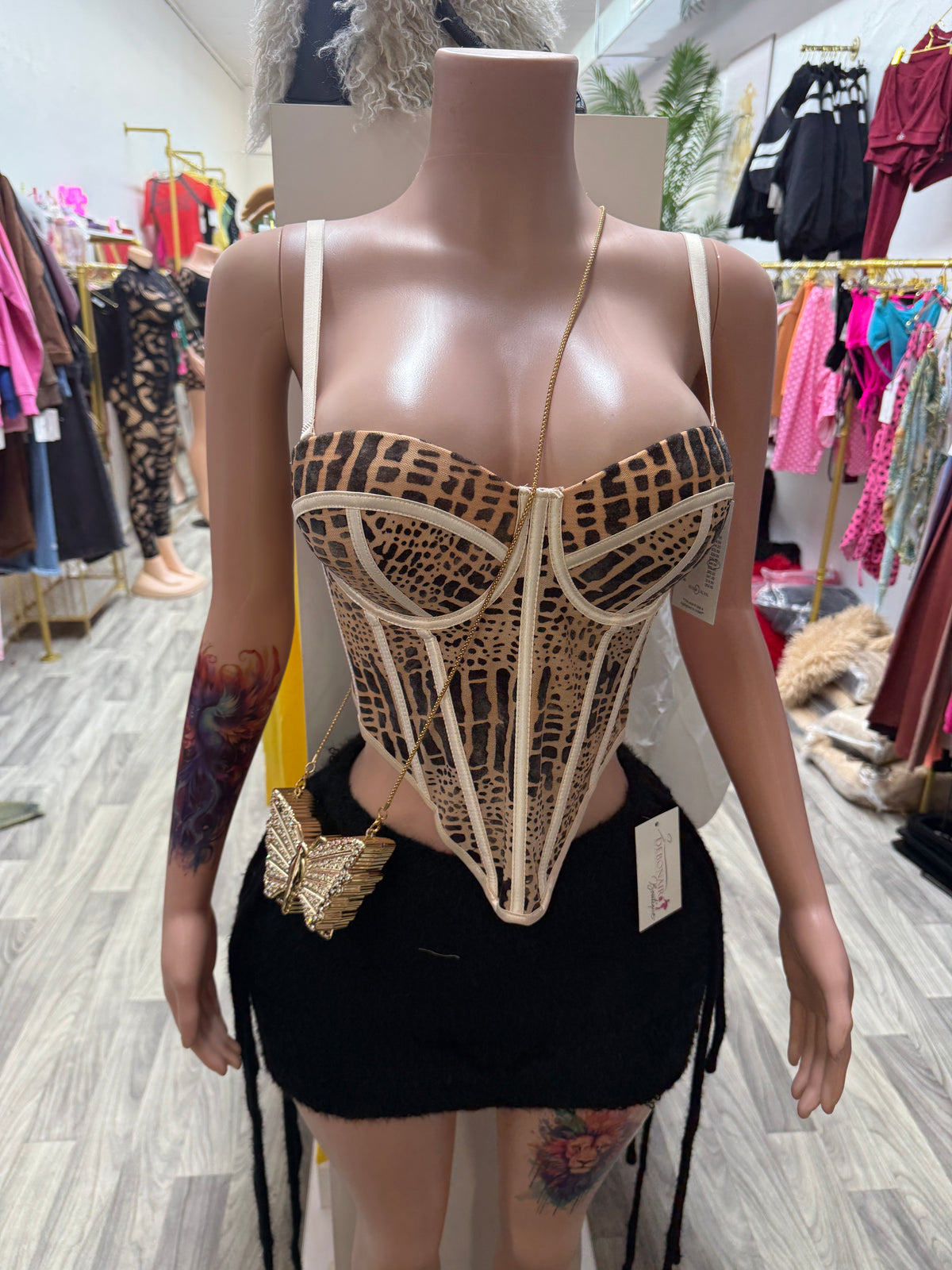 Wild Instinct Animal Print Corset Top