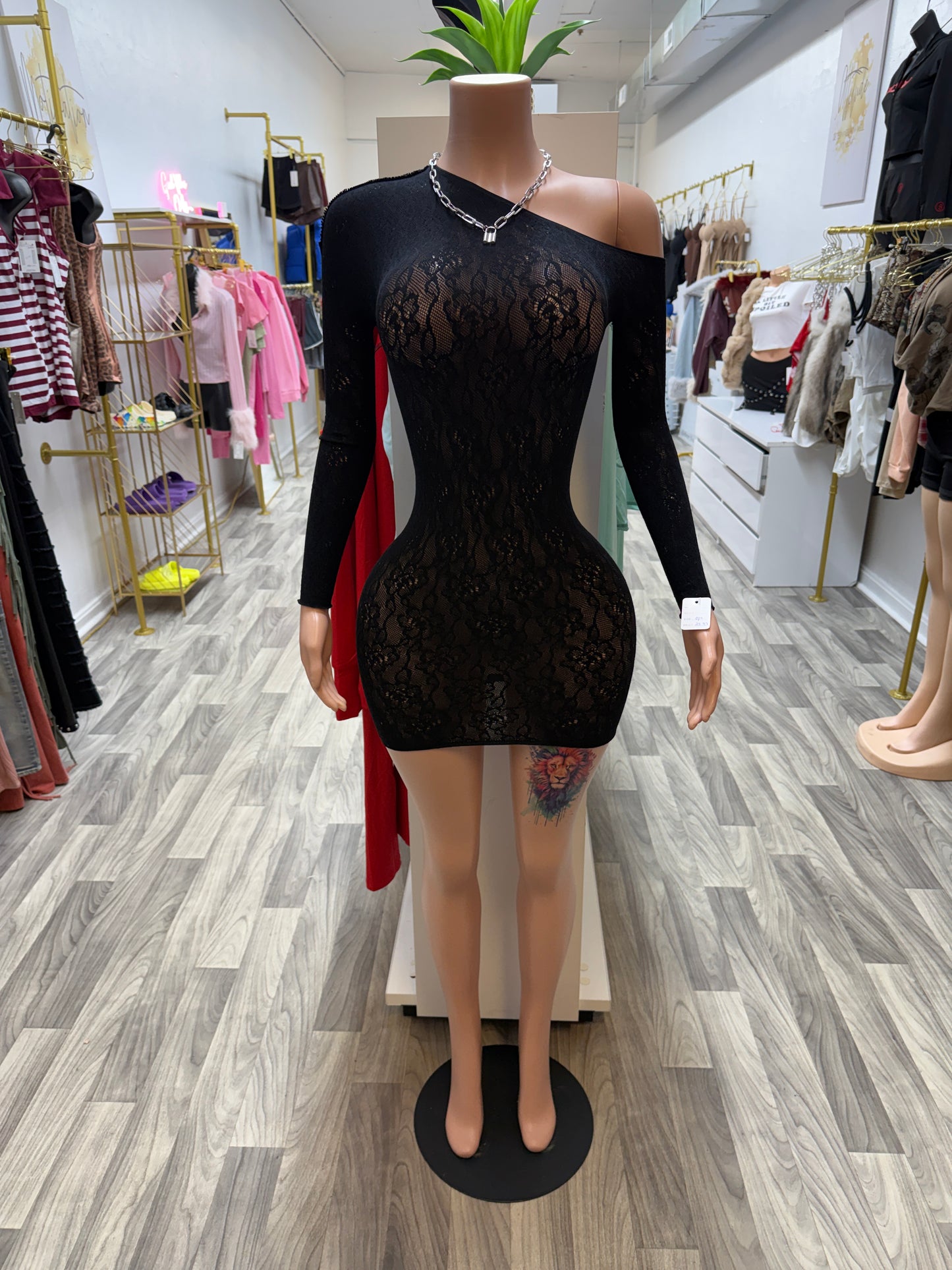 After Dark Lace Mini Dress – One Size Fits Most