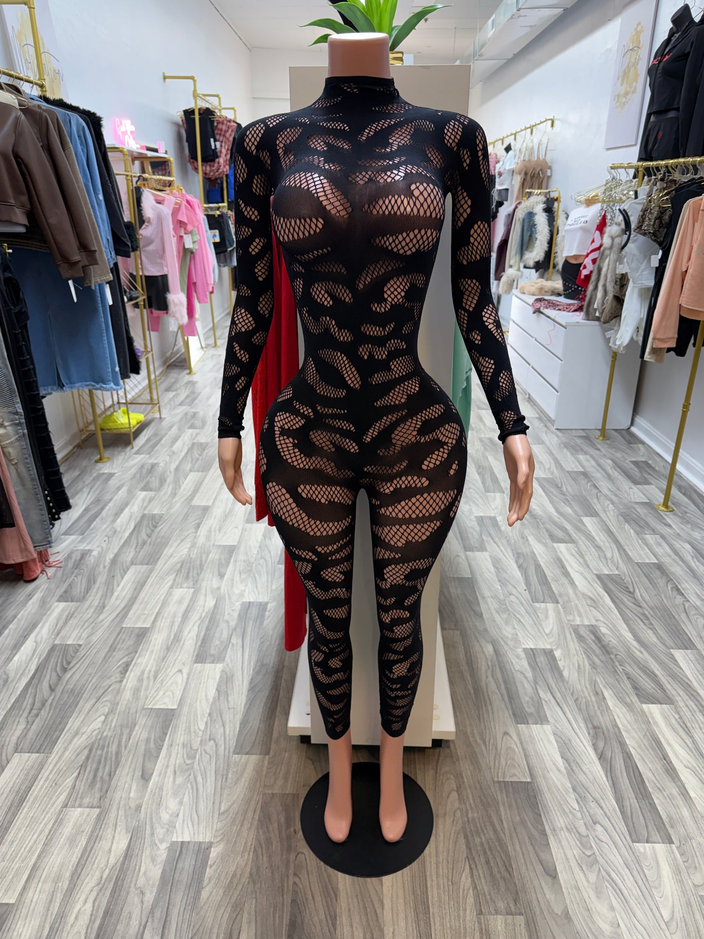 Savage Nights Fishnet Jumpsuit – One Size Fits Most