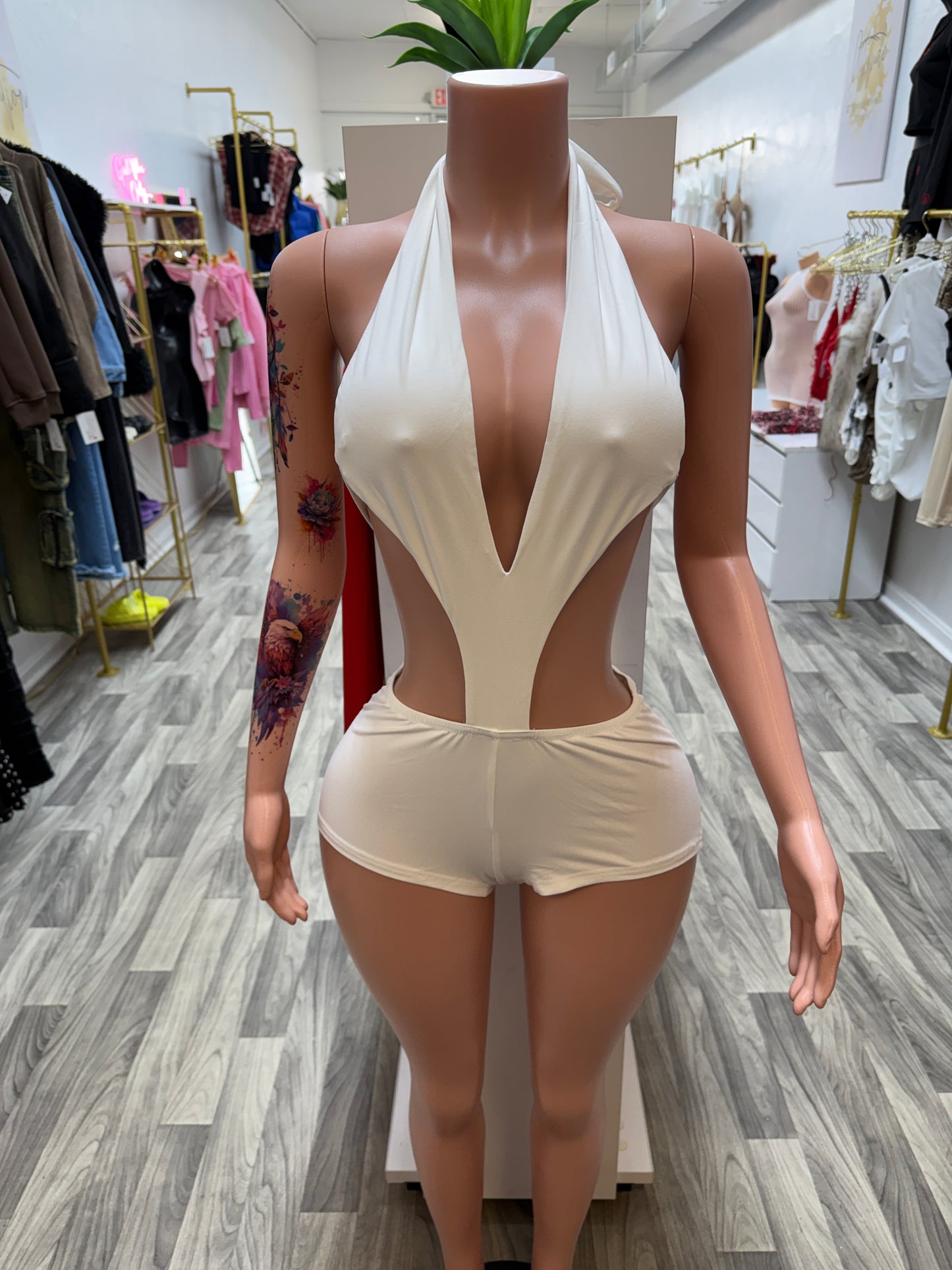Cream Dream Cutout Romper