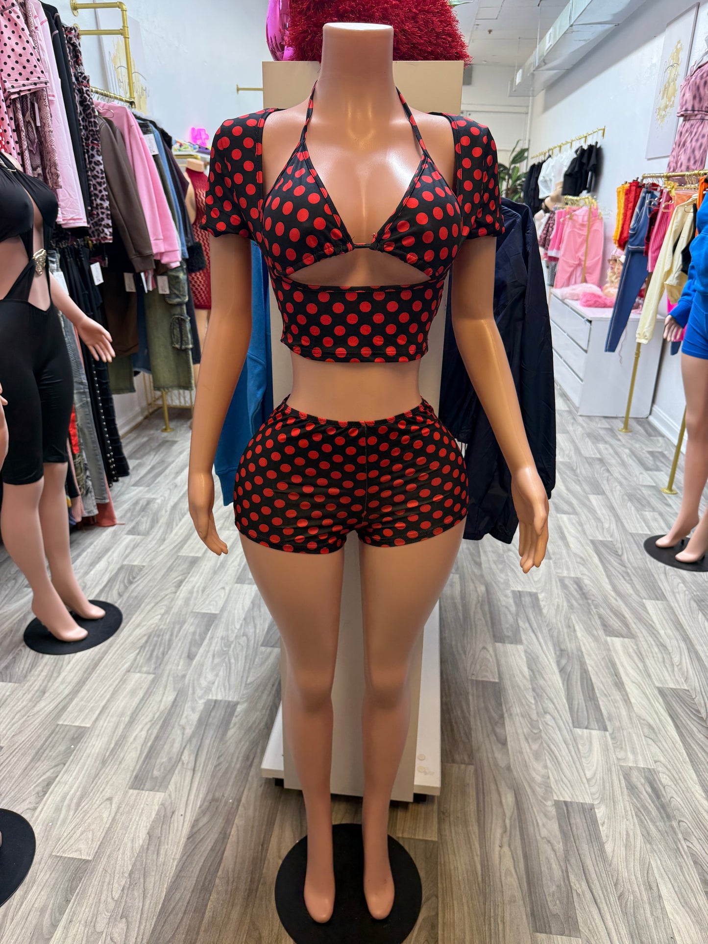 Dot The Spotlight 3-Piece Short Set